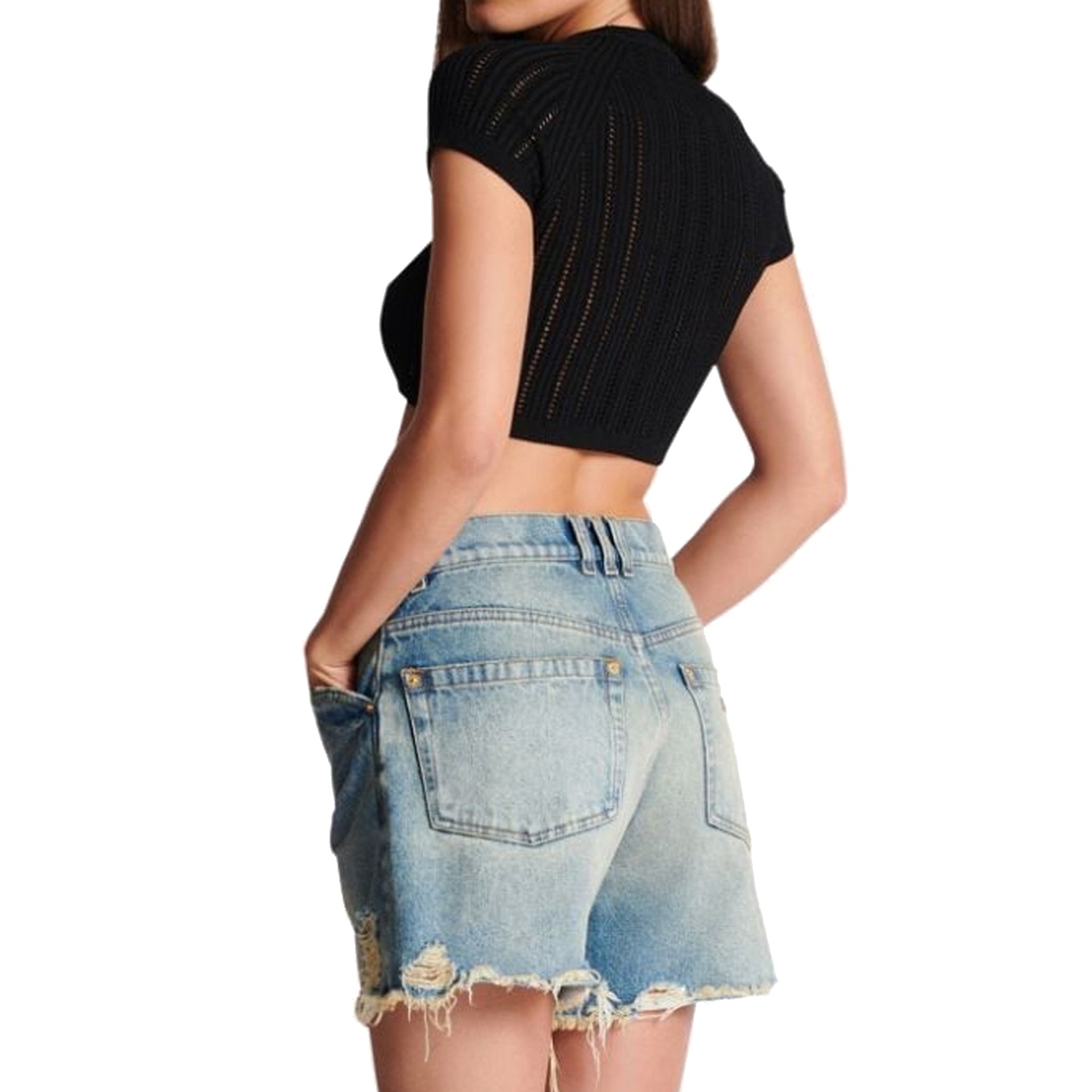 Balmain Cropped Sweater