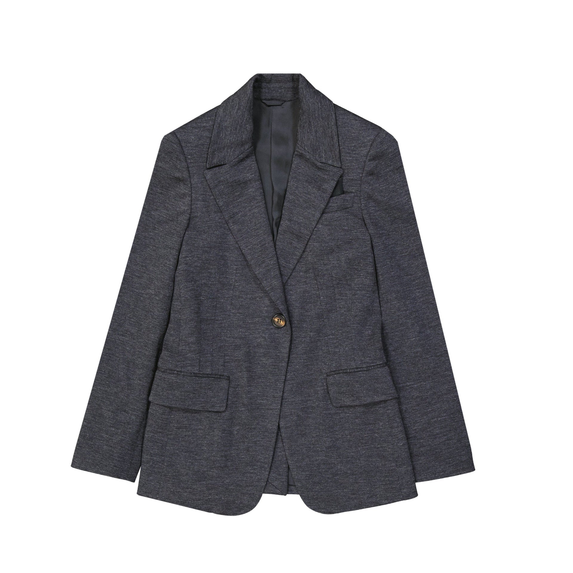 Brunello Cucinelli-Brunello Cucinelli Wool Blazer-WOMEN CLOTHING-Black-Deal-Outlet-by-ARCHIVIST