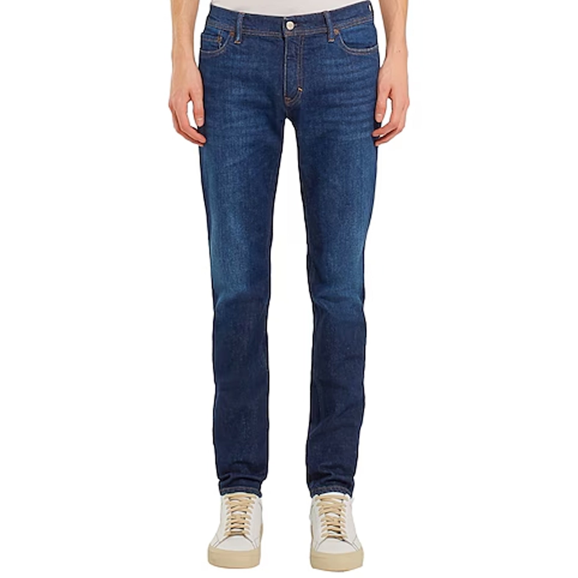 Acne Studios-Acne Studios River Dark Blue Cotton Denim Jeans-MEN CLOTHING-Black-Deal-Outlet-by-ARCHIVIST