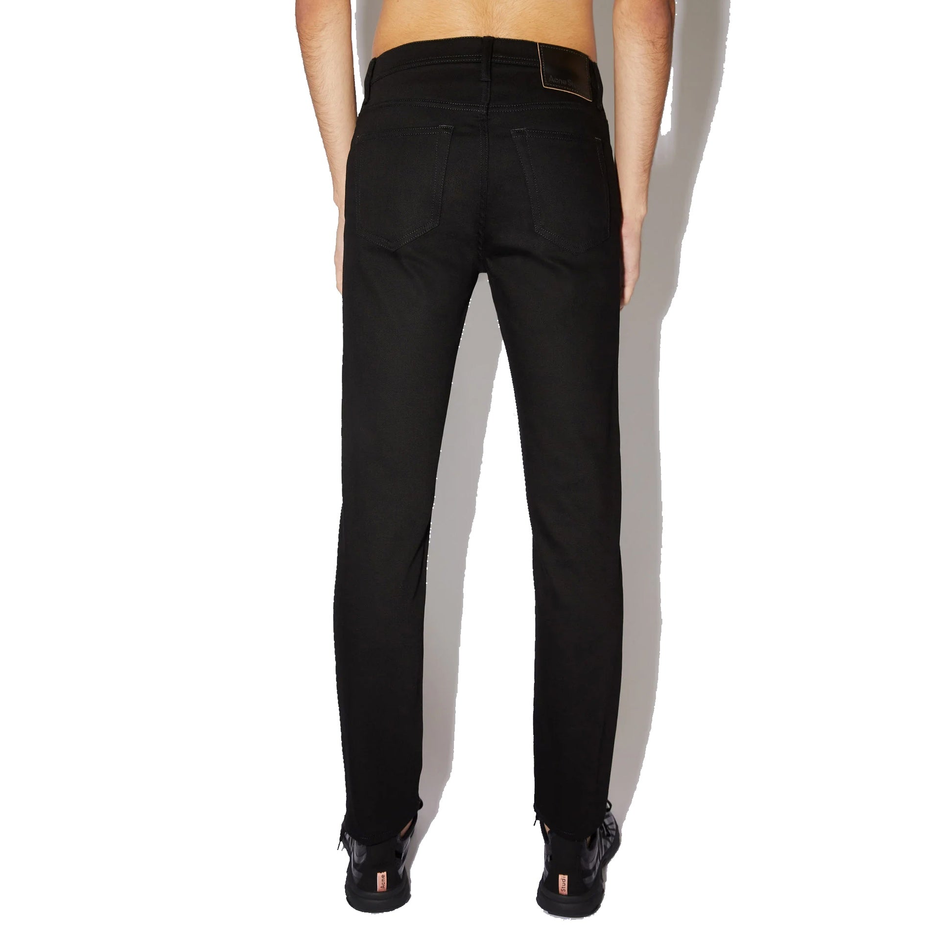 Acne Studios-Acne Studios Blå Konst River Stay Cotton Denim Jeans-MEN CLOTHING-Black-Deal-Outlet-by-ARCHIVIST