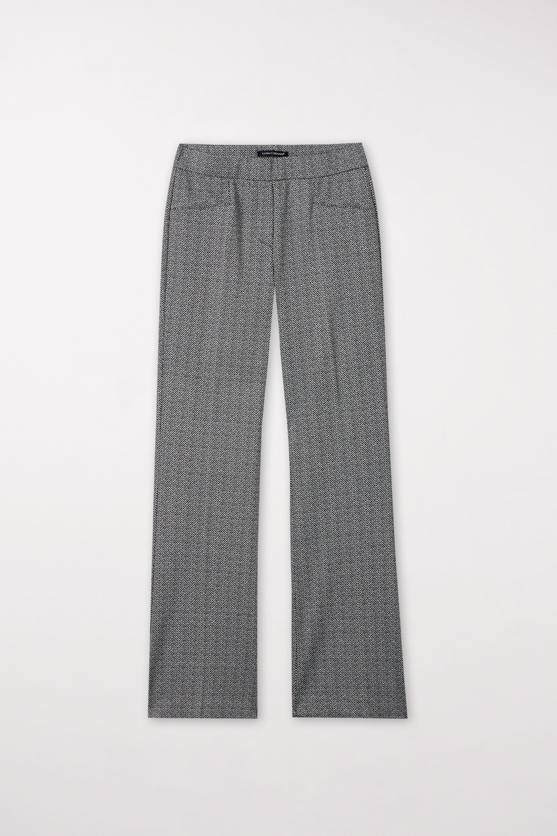 Fischgrat-Bootcut-Pants