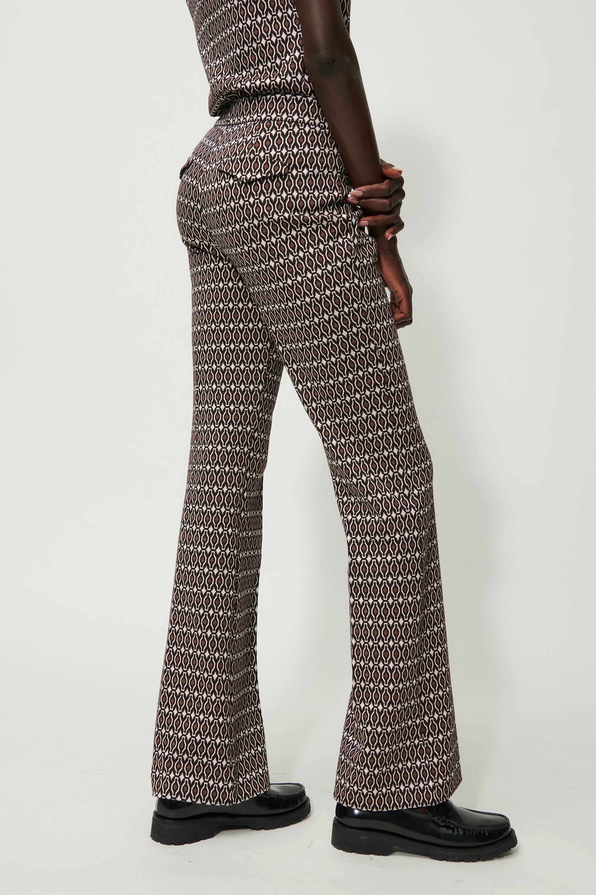 Jersey-Pants in Jacquard-Optik