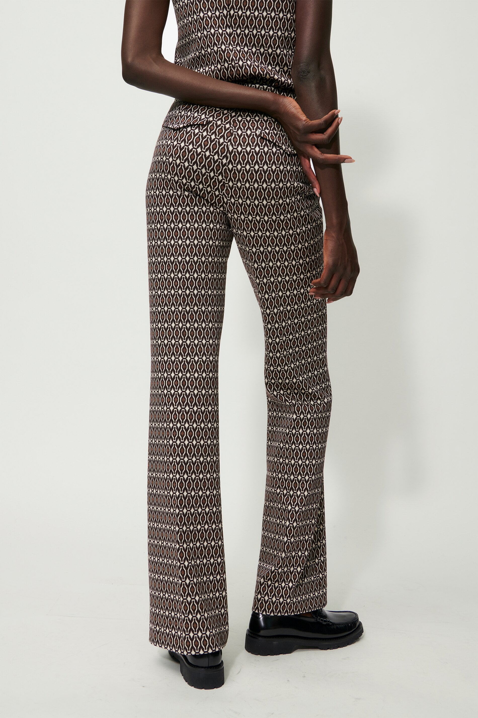 Jersey-Pants in Jacquard-Optik