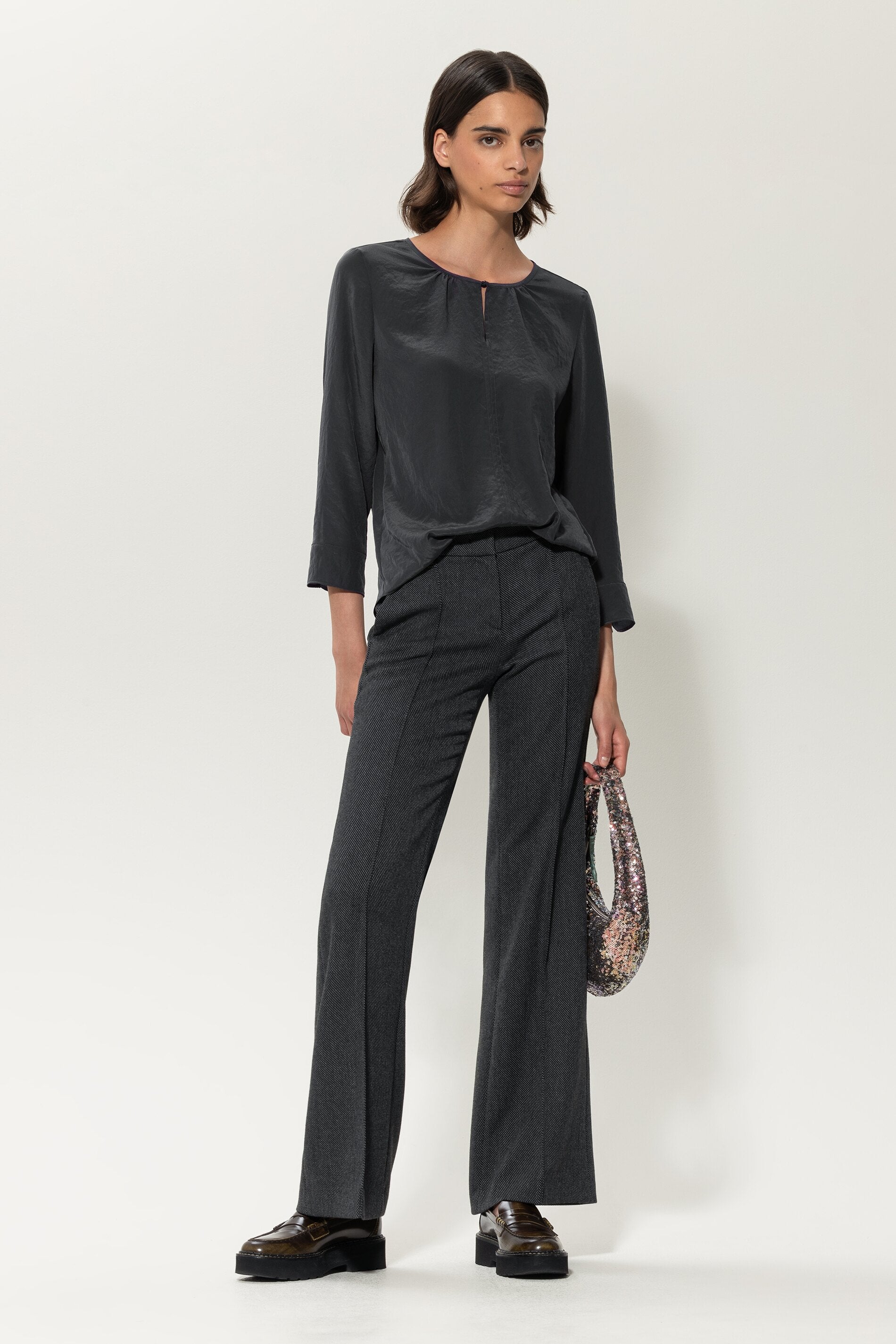 Gabardine-Flare-Pants