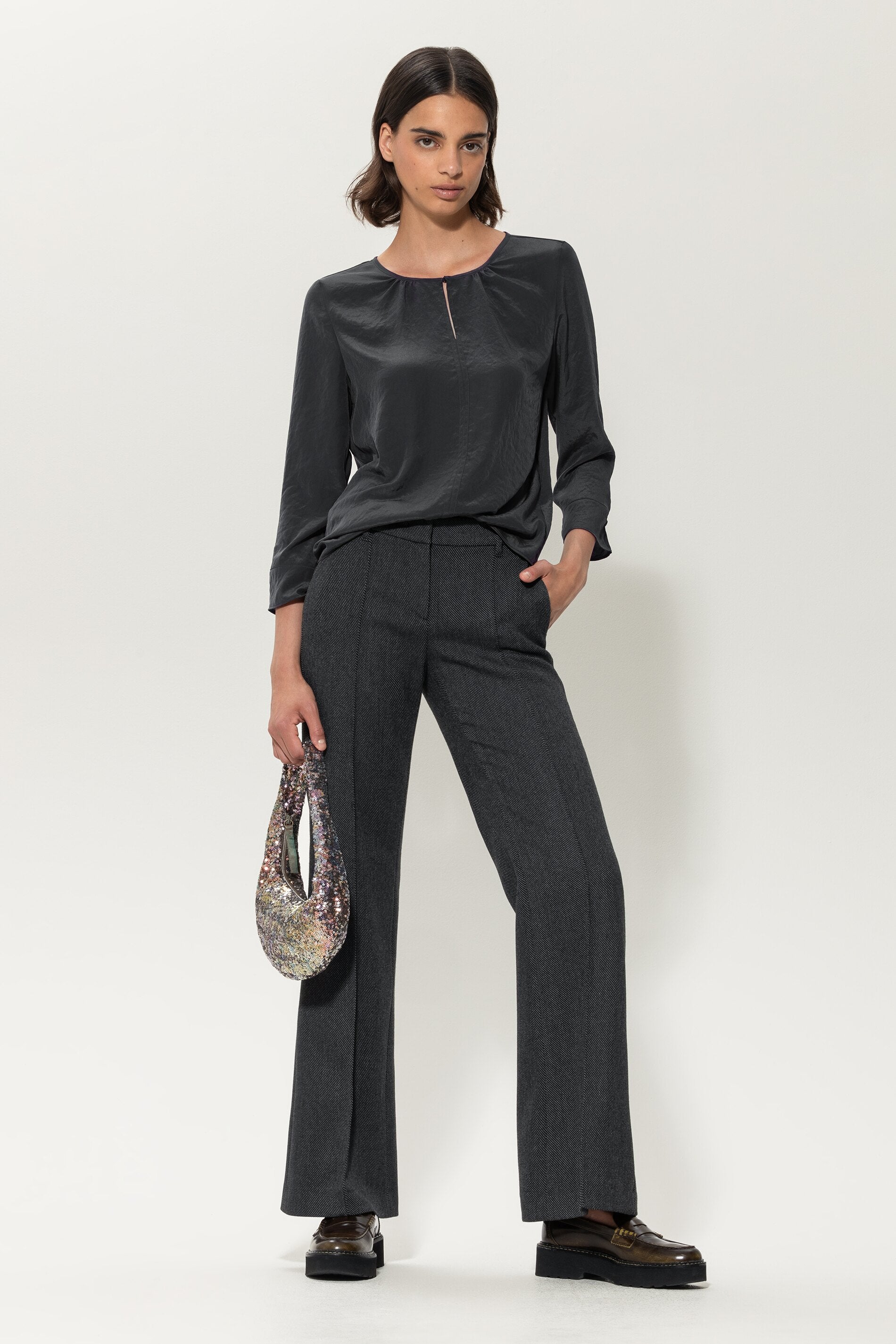 Gabardine-Flare-Pants