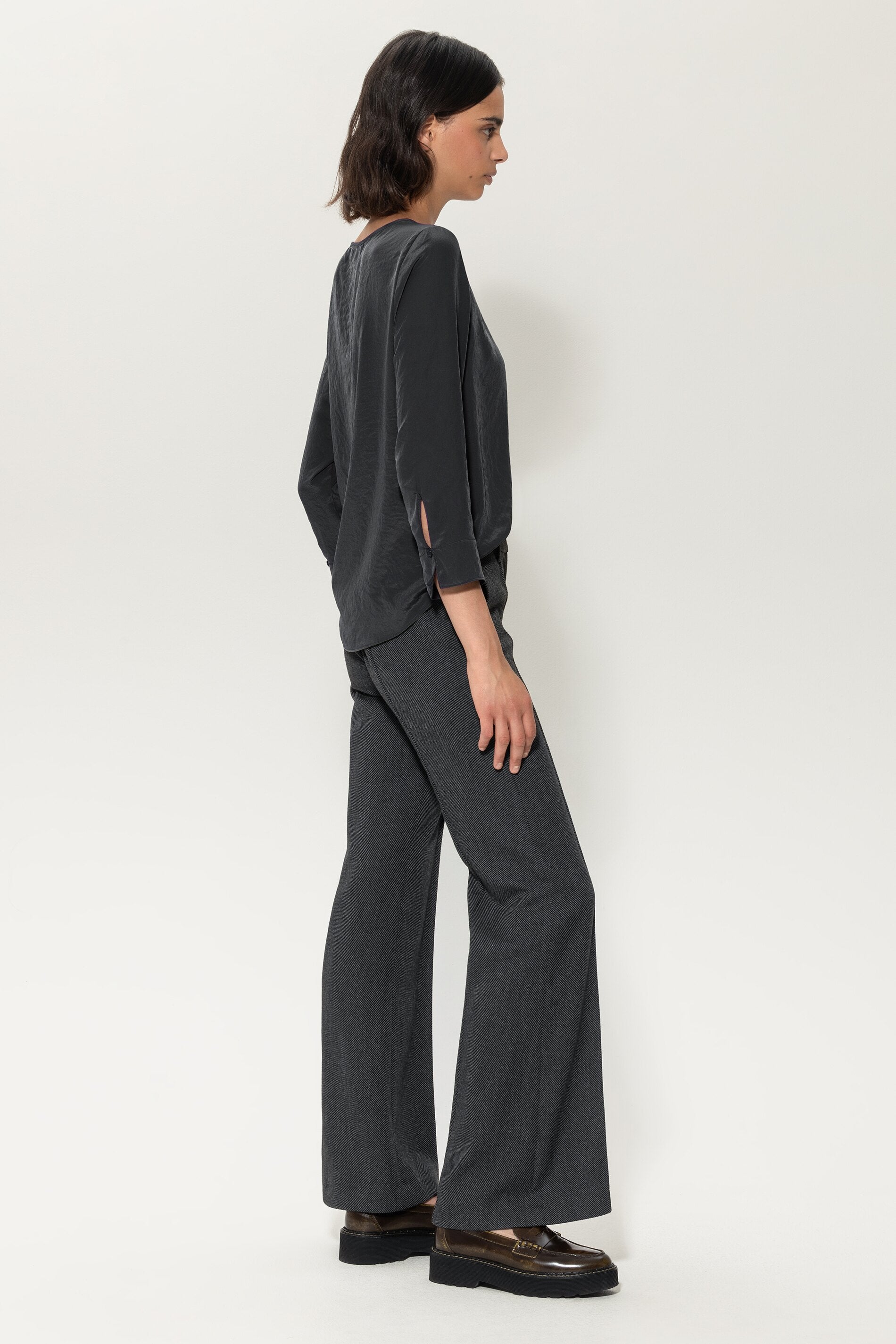 Gabardine-Flare-Pants