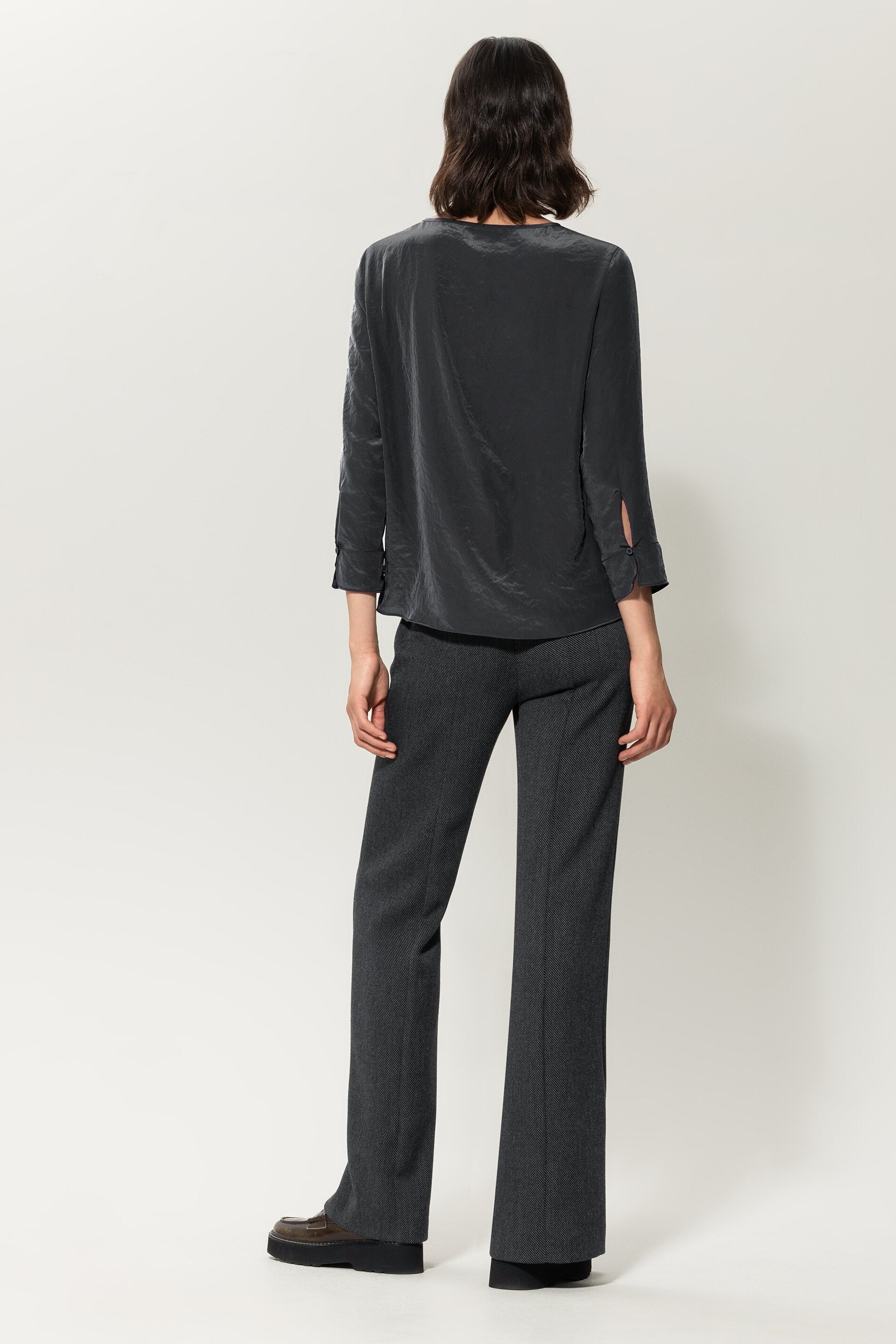 Gabardine-Flare-Pants