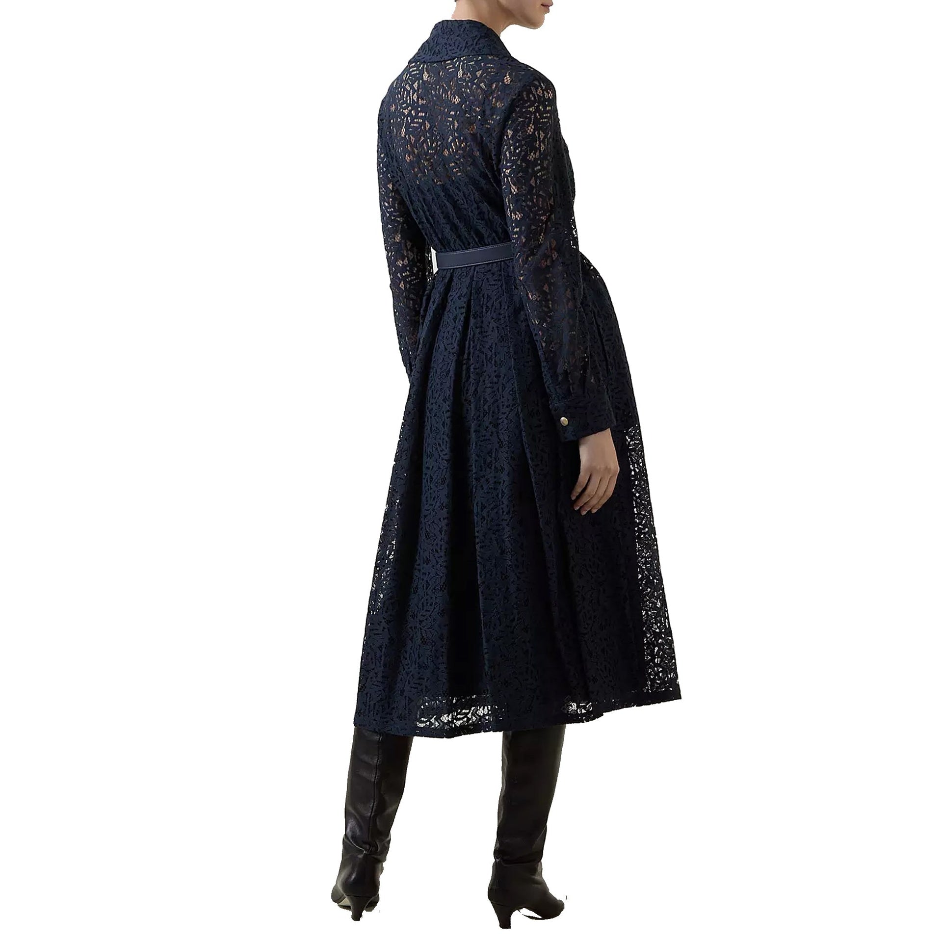 Max Mara Studio-Max Mara Studio Colimbo Lace Coat-WOMEN CLOTHING-Black-Deal-Outlet-by-ARCHIVIST