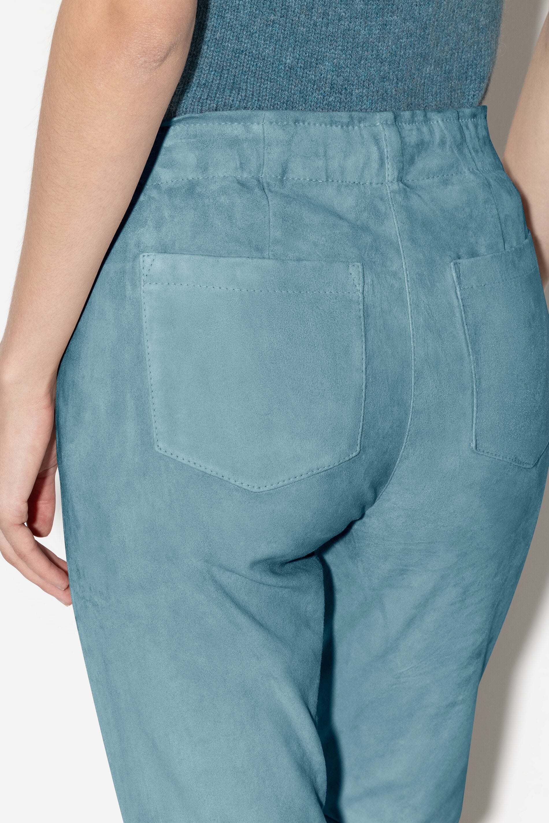 Veloursleder-Babyflare-Pants