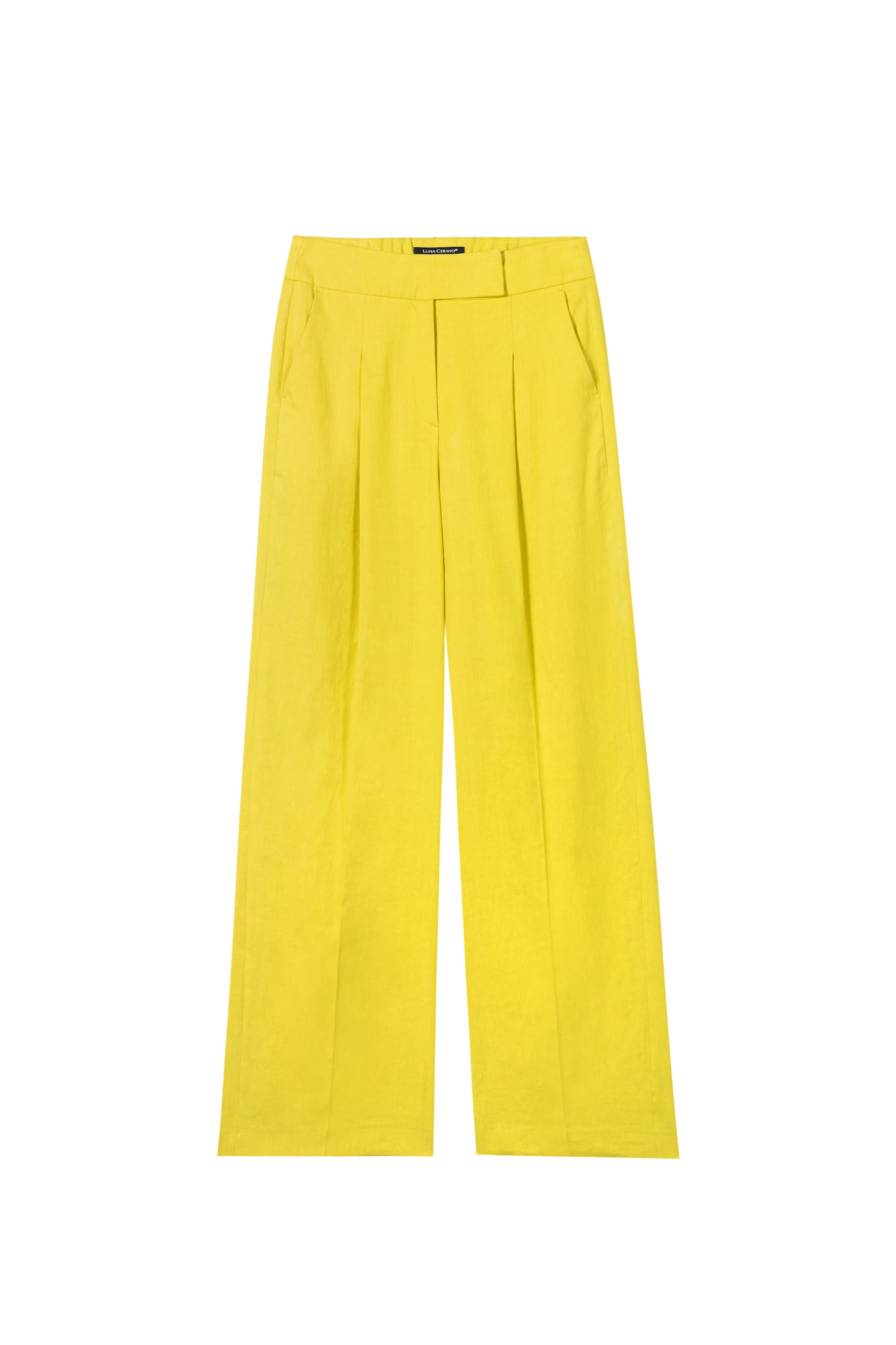 Wideleg-Pants aus Leinen-Mix