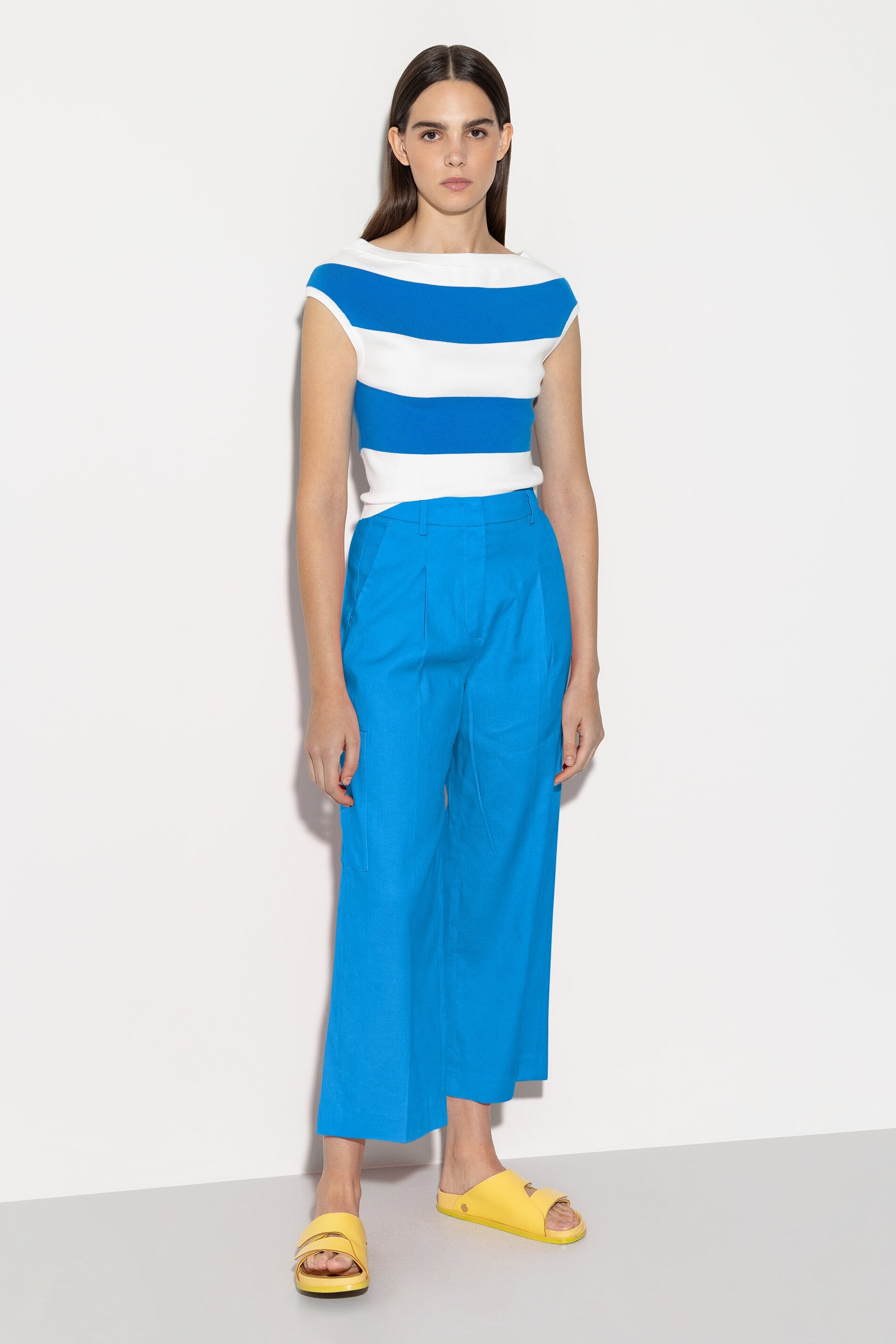 Cargo-Pants aus Leinen-Mix