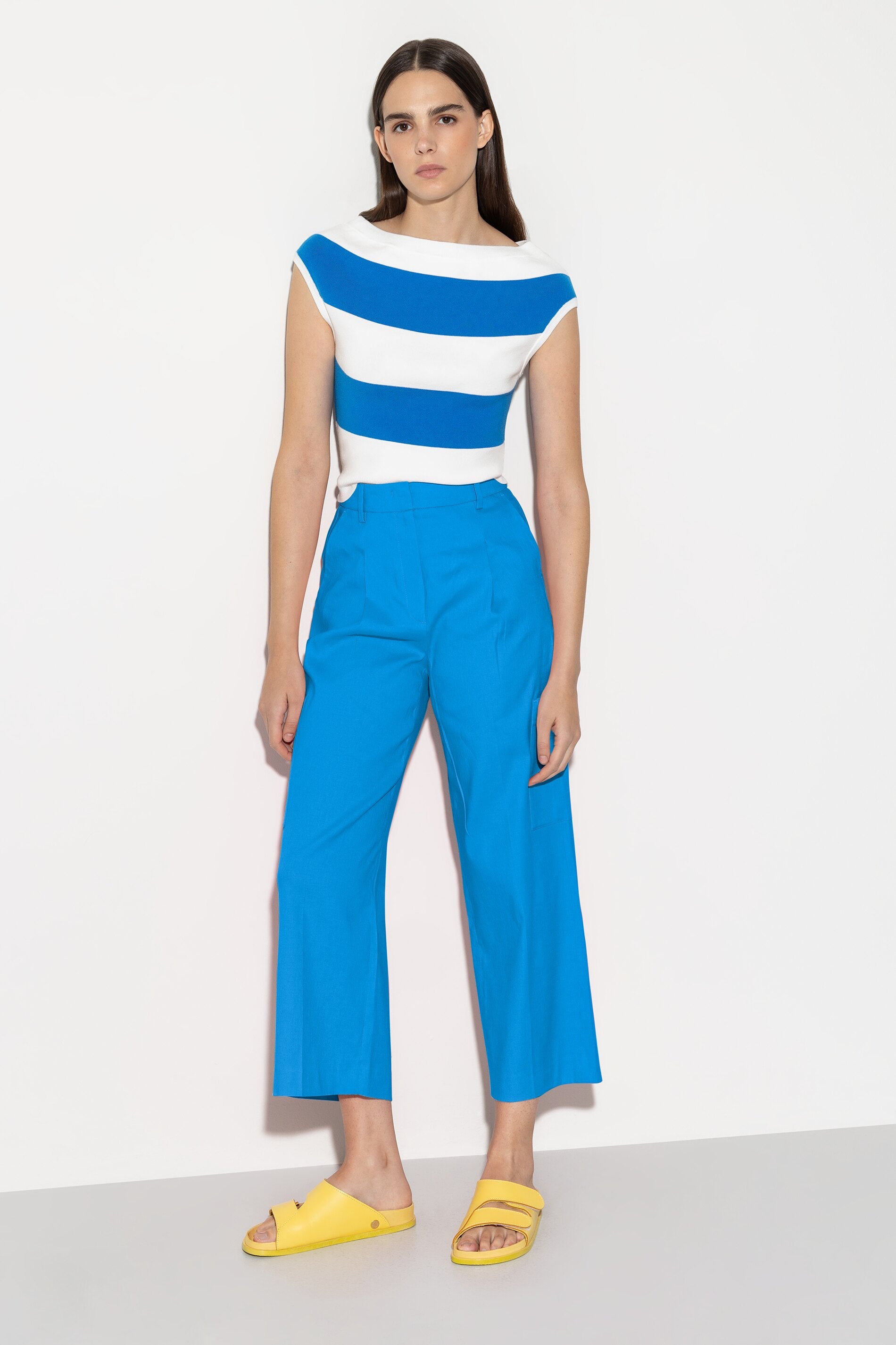 Cargo-Pants aus Leinen-Mix