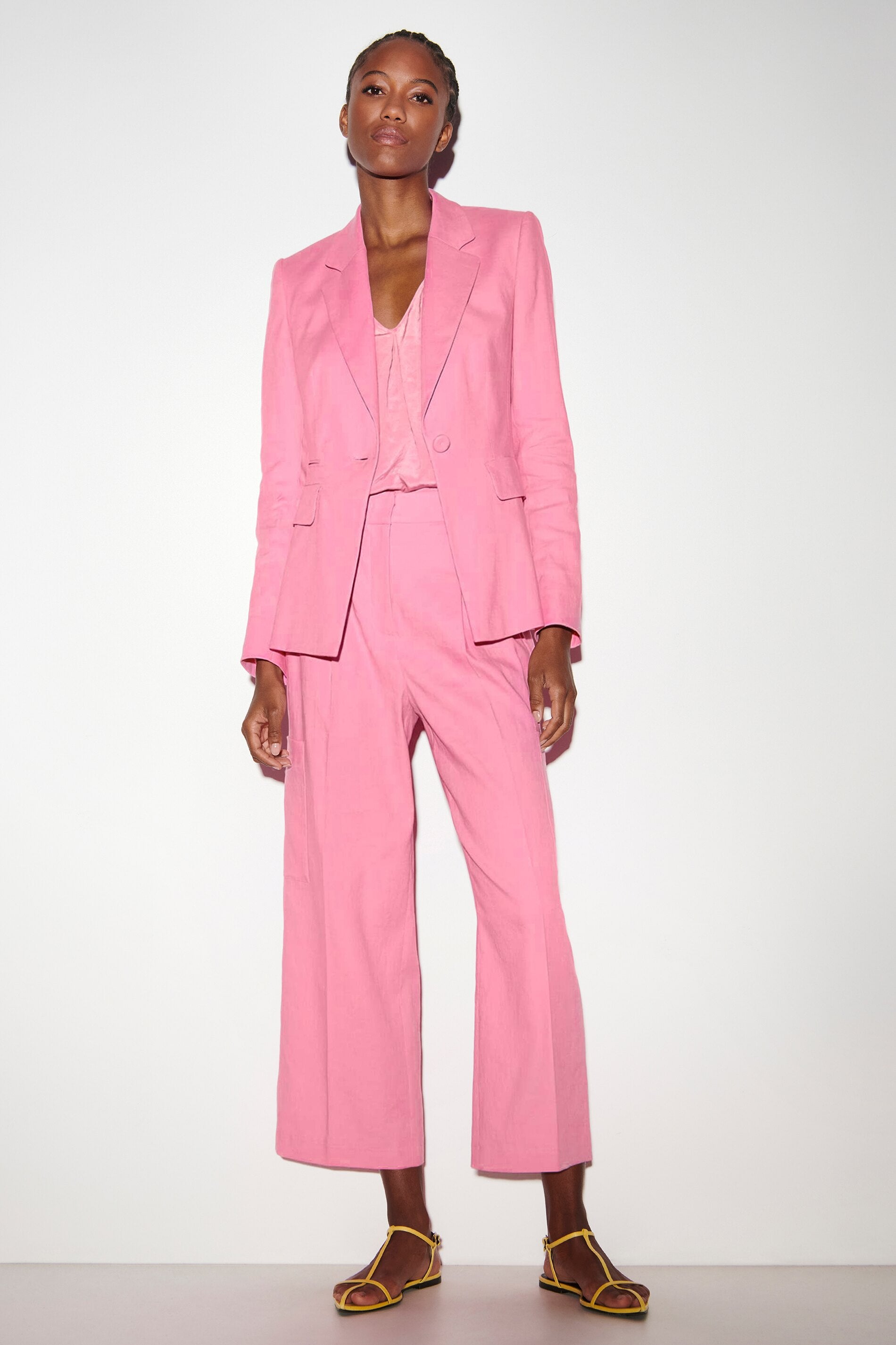 Cargo-Pants aus Leinen-Mix