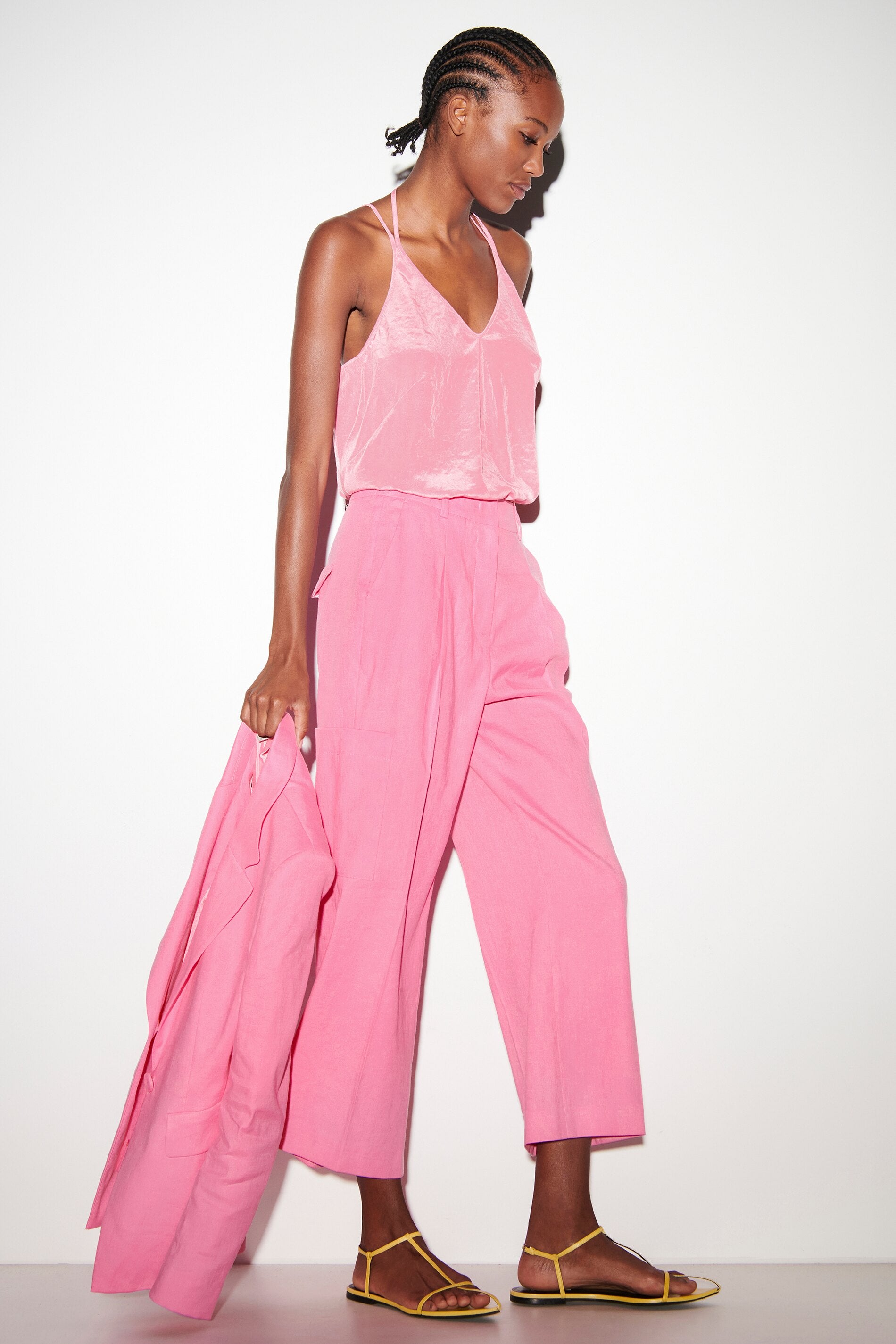 Cargo-Pants aus Leinen-Mix