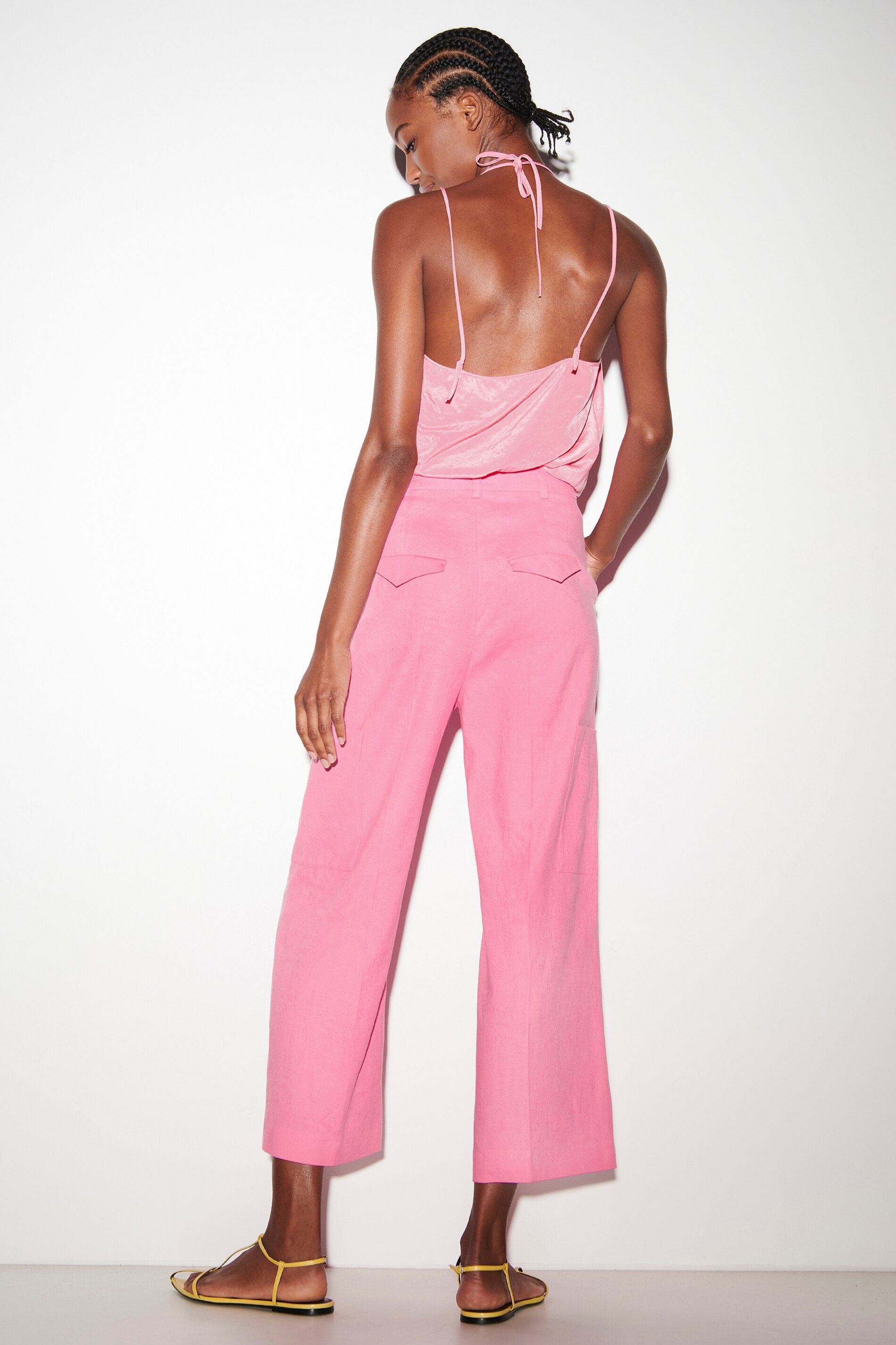 Cargo-Pants aus Leinen-Mix