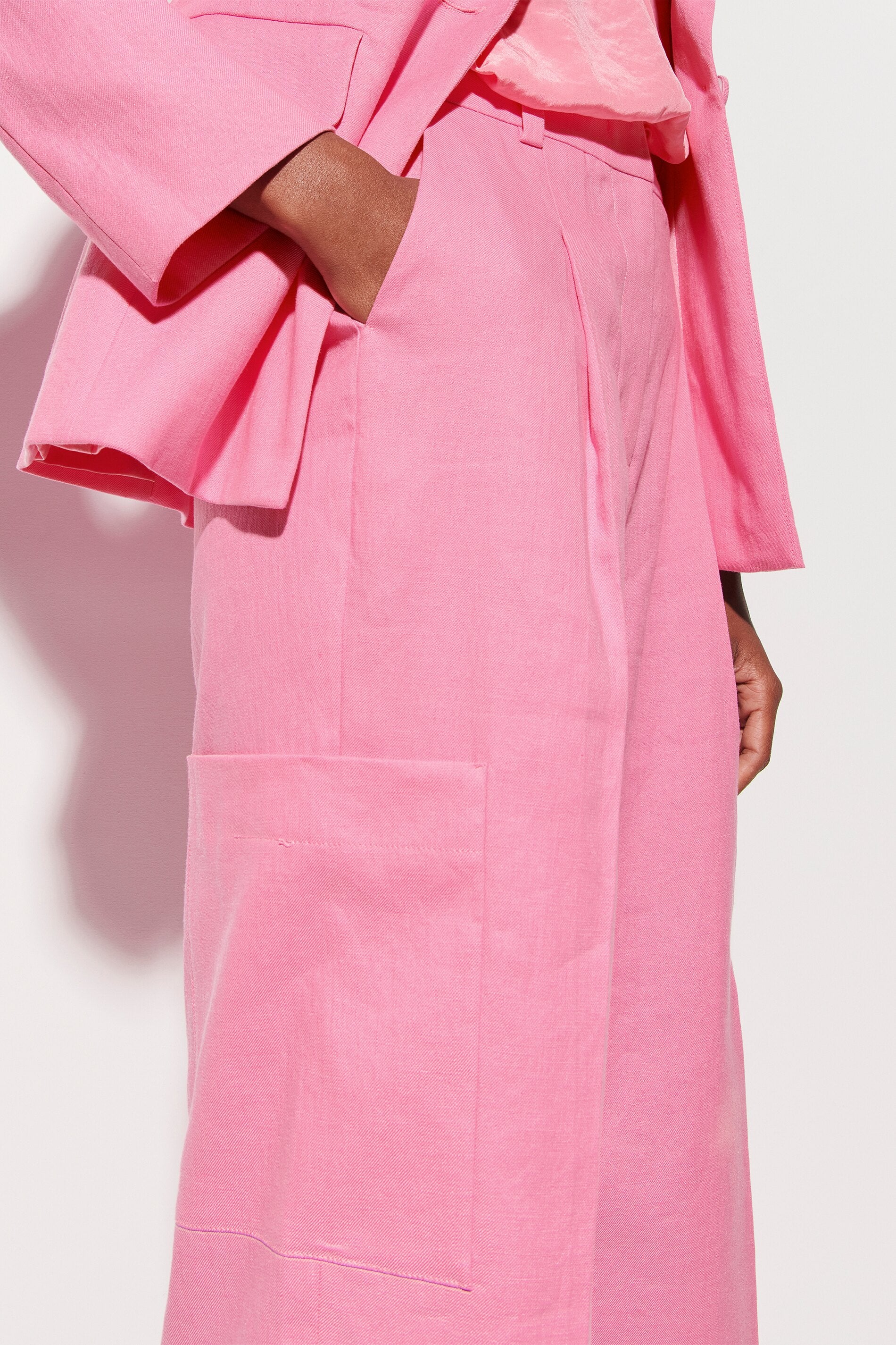 Cargo-Pants aus Leinen-Mix