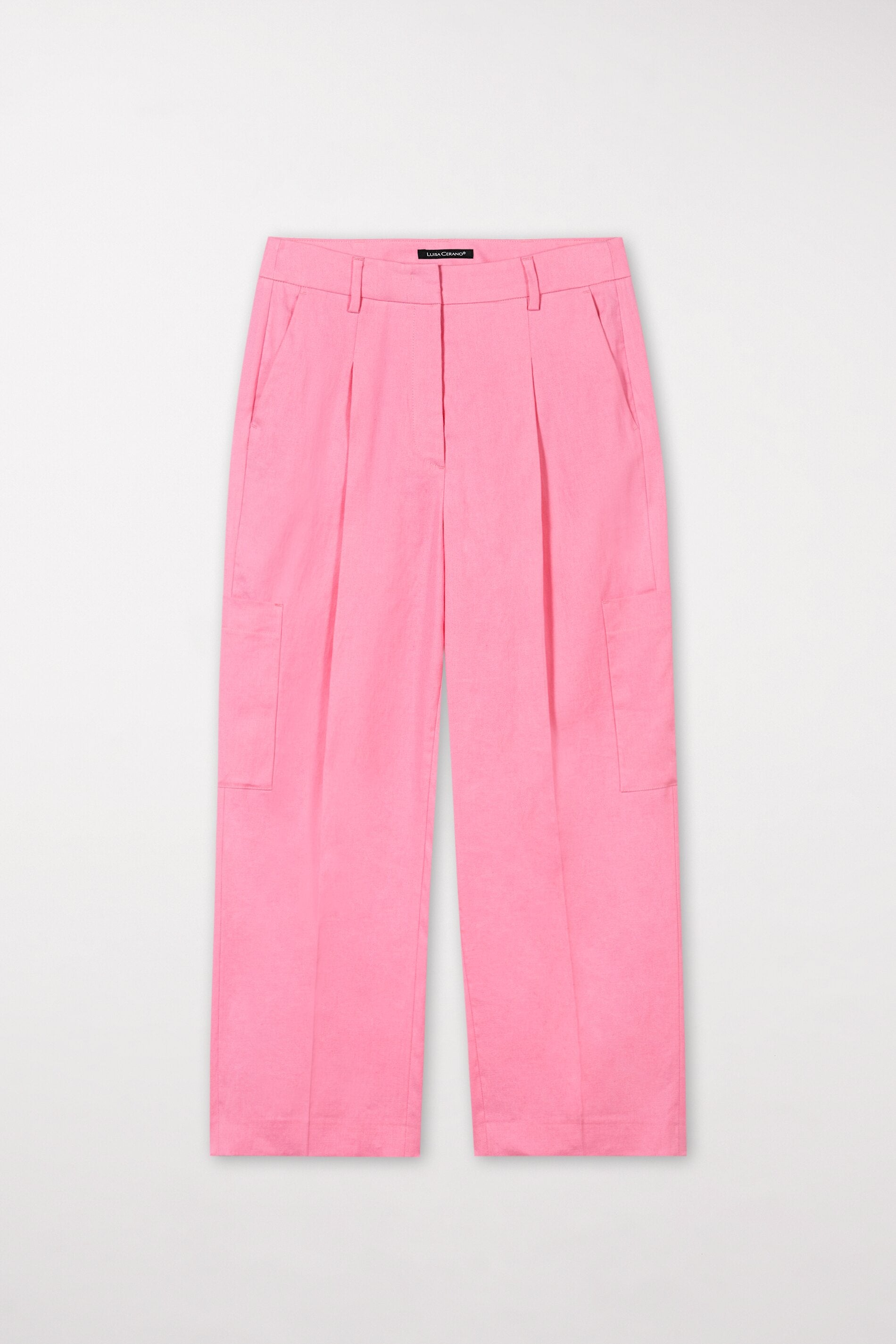 Cargo-Pants aus Leinen-Mix