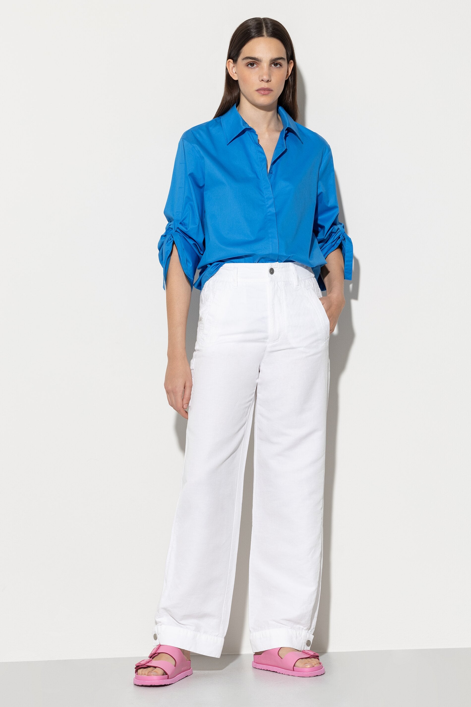 Cargo-Pants aus Leinen-Mix