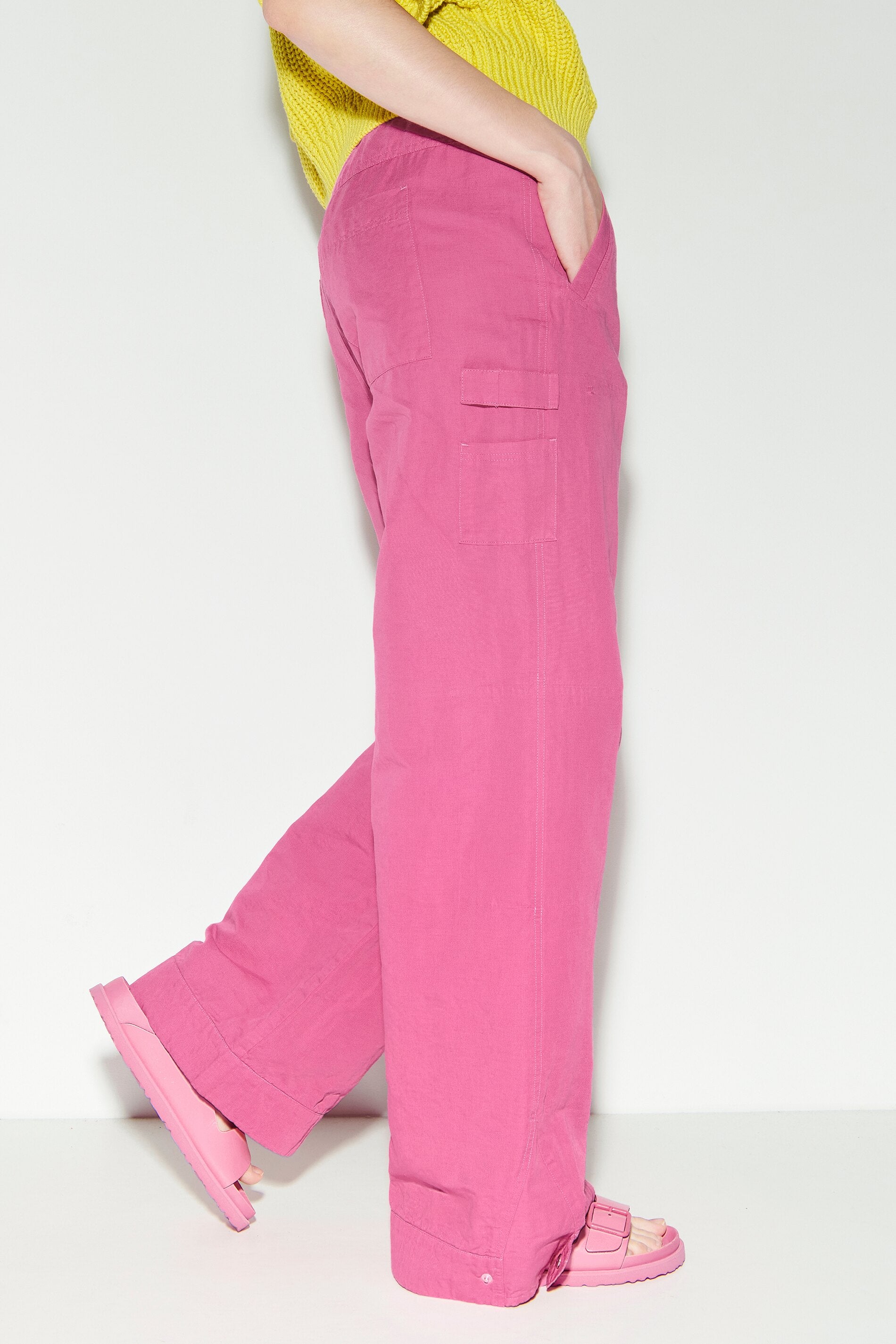 Cargo-Pants aus Leinen-Mix