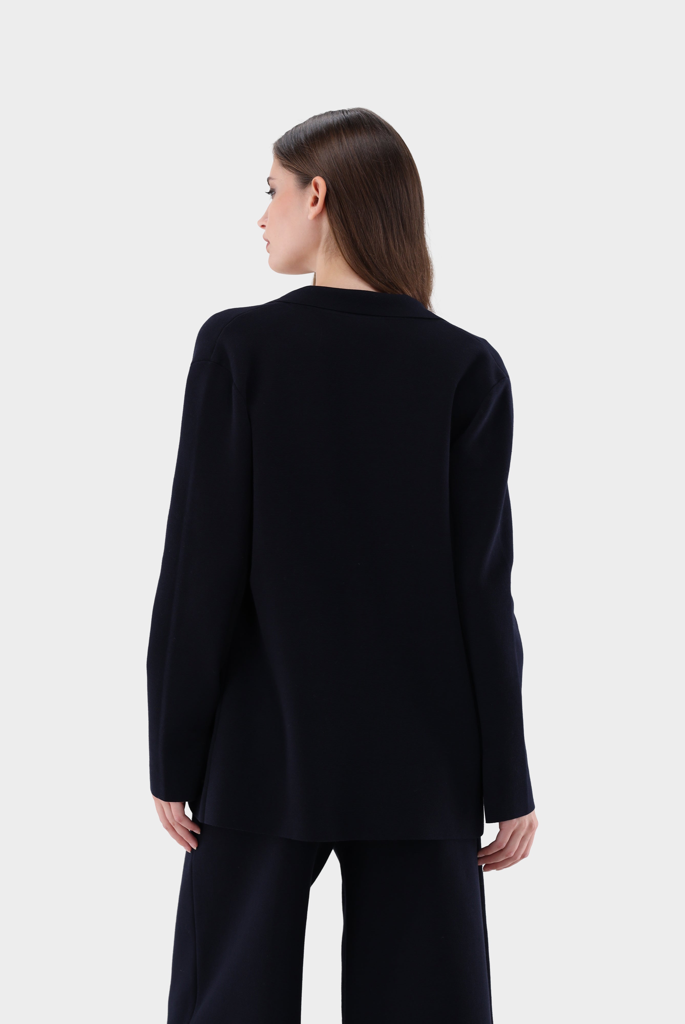Van Laack-Strick Blazer aus Air Cotton-Jacken & Mäntel-Black-Deal-Outlet-by-ARCHIVIST