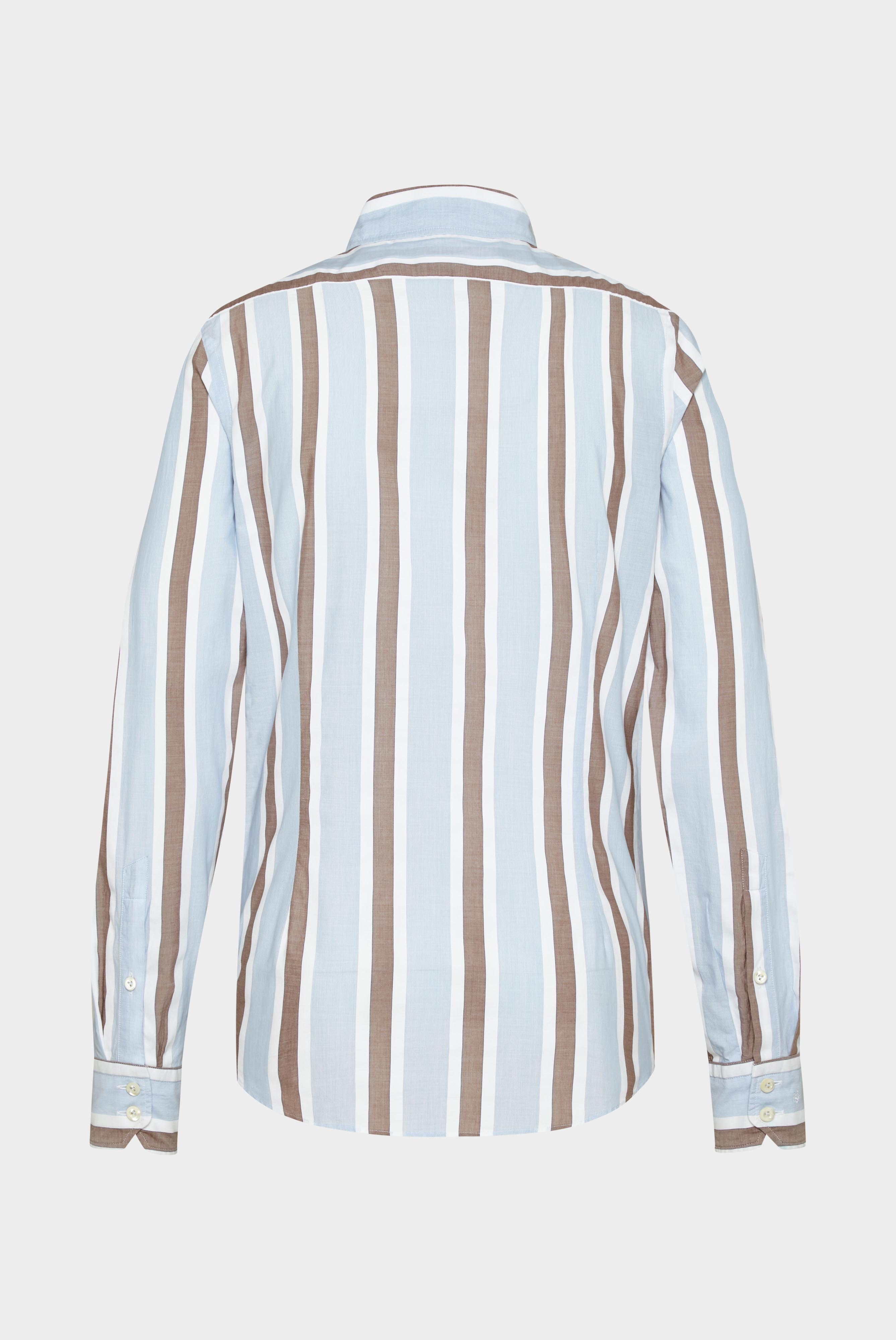 Striped shirt made of cotton poplin