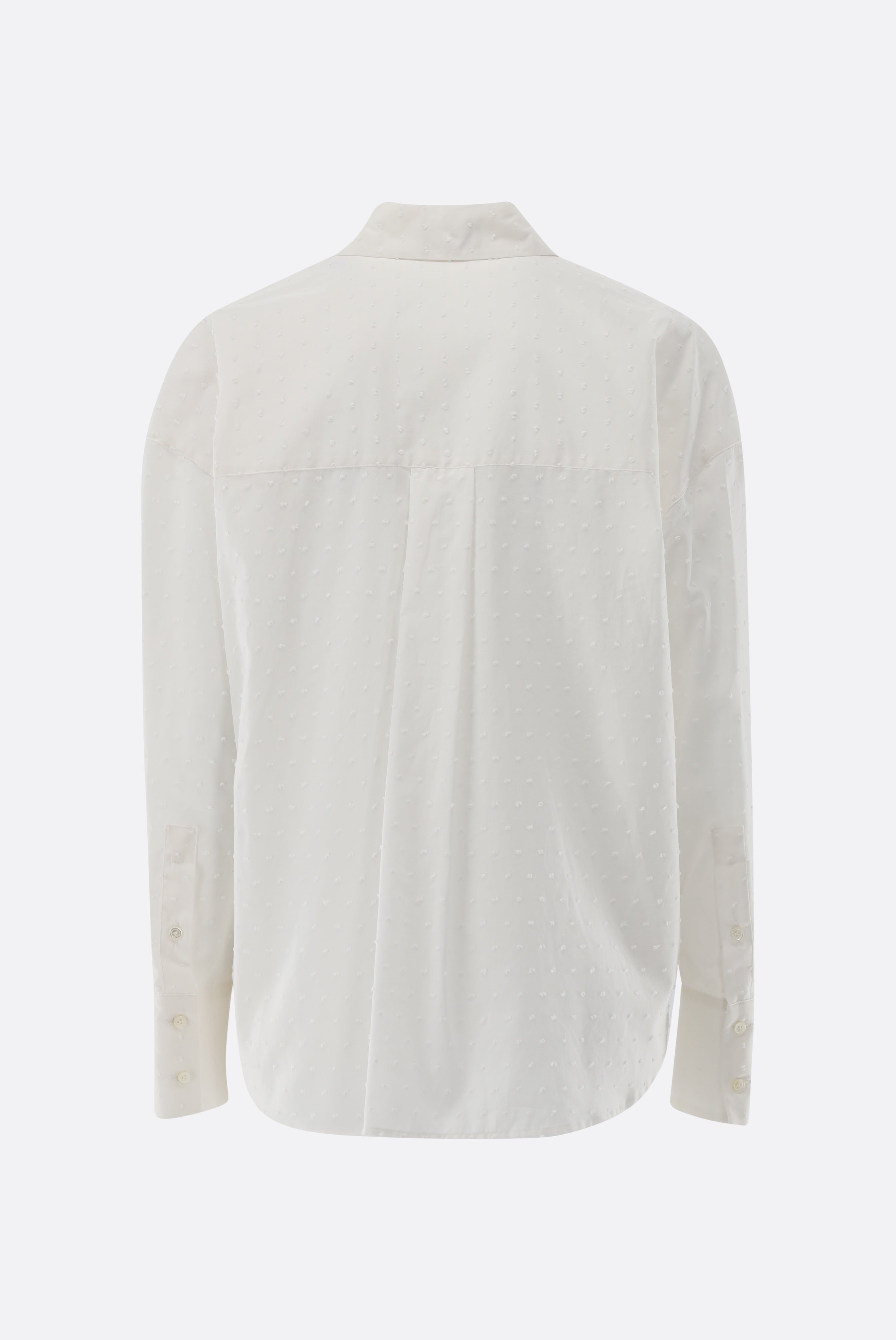 Shirt blouse with dropped shoulders