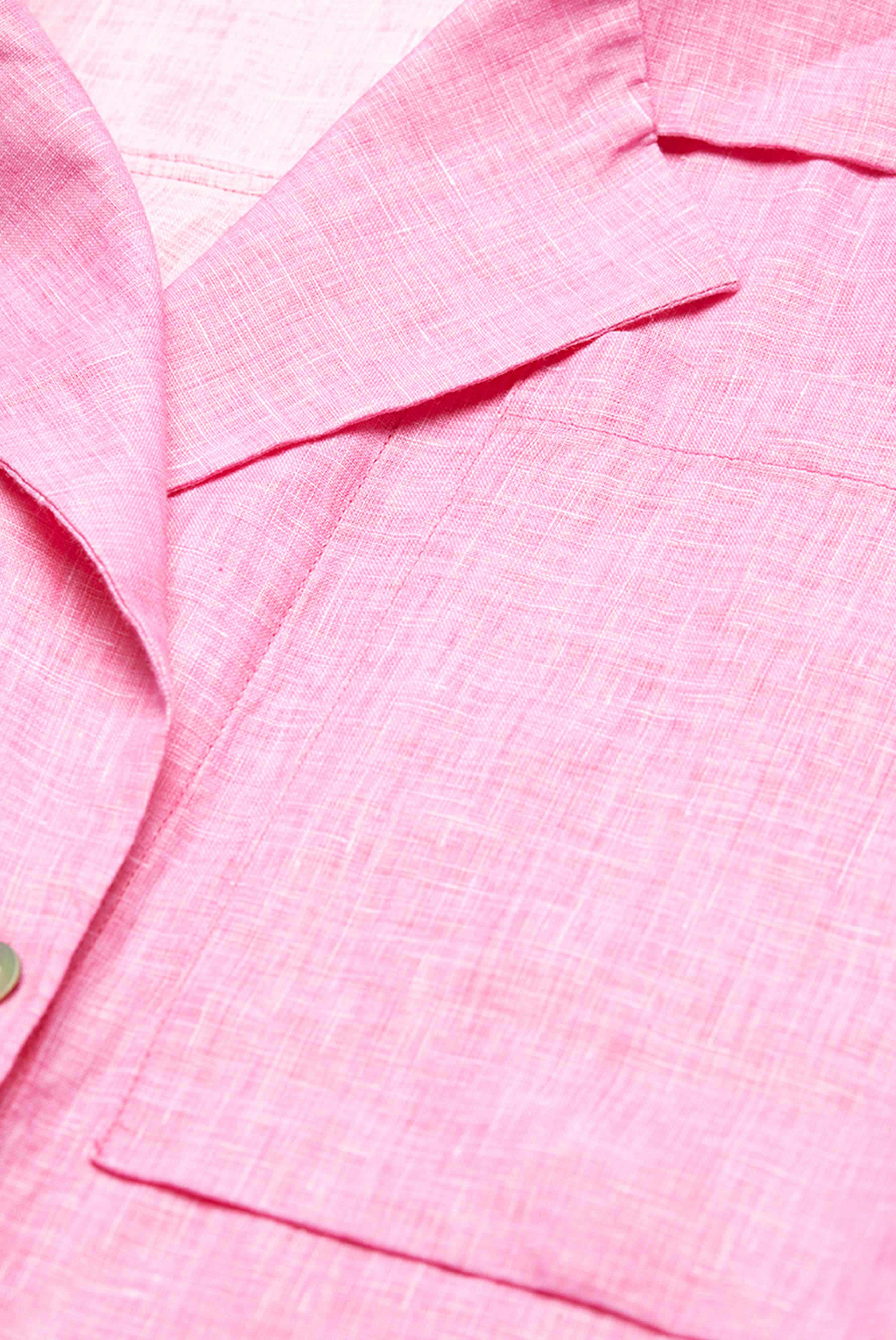 Oversized Bluse aus Leinen Pink