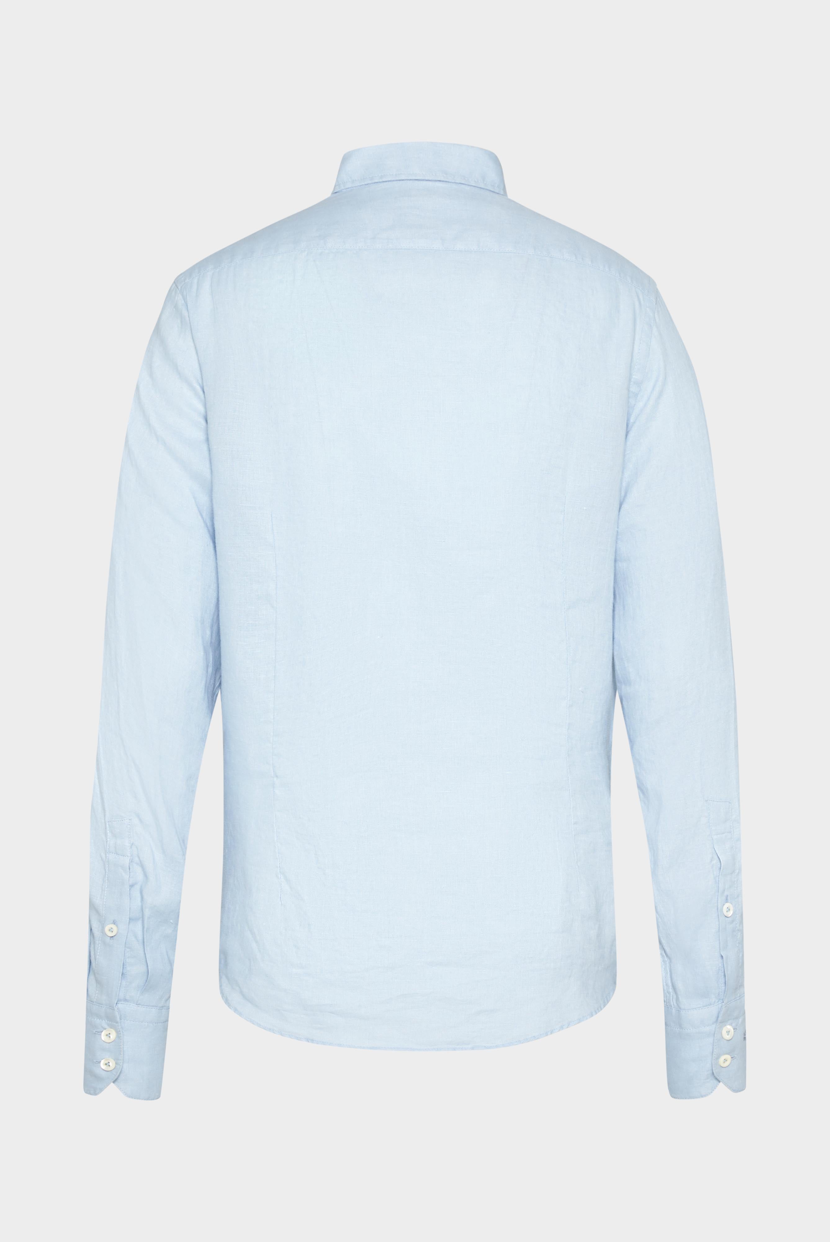 Leinenhemd mit Button-Down-Kragen