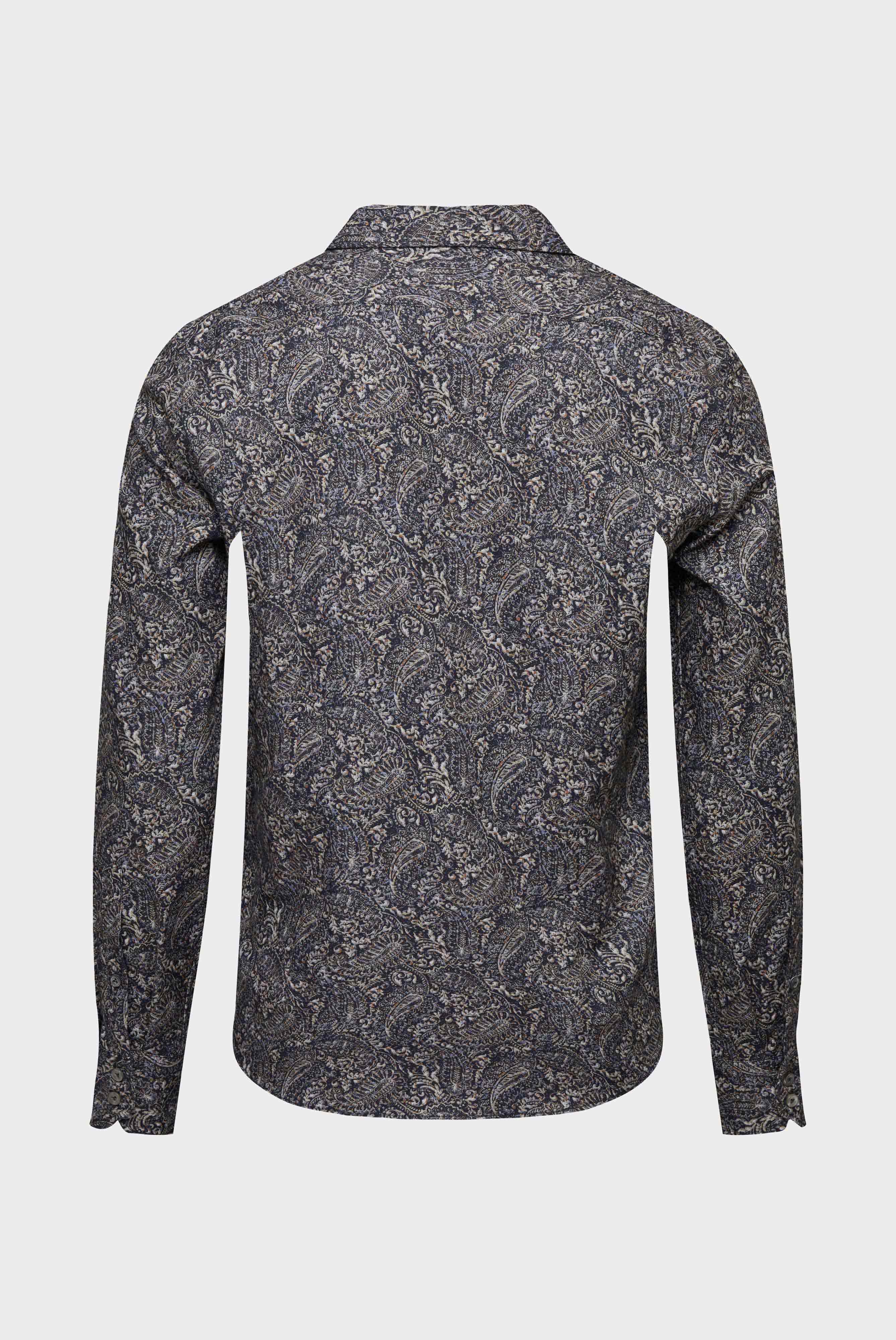 Twill Hemd mit Paisley Druck Tailor Fit