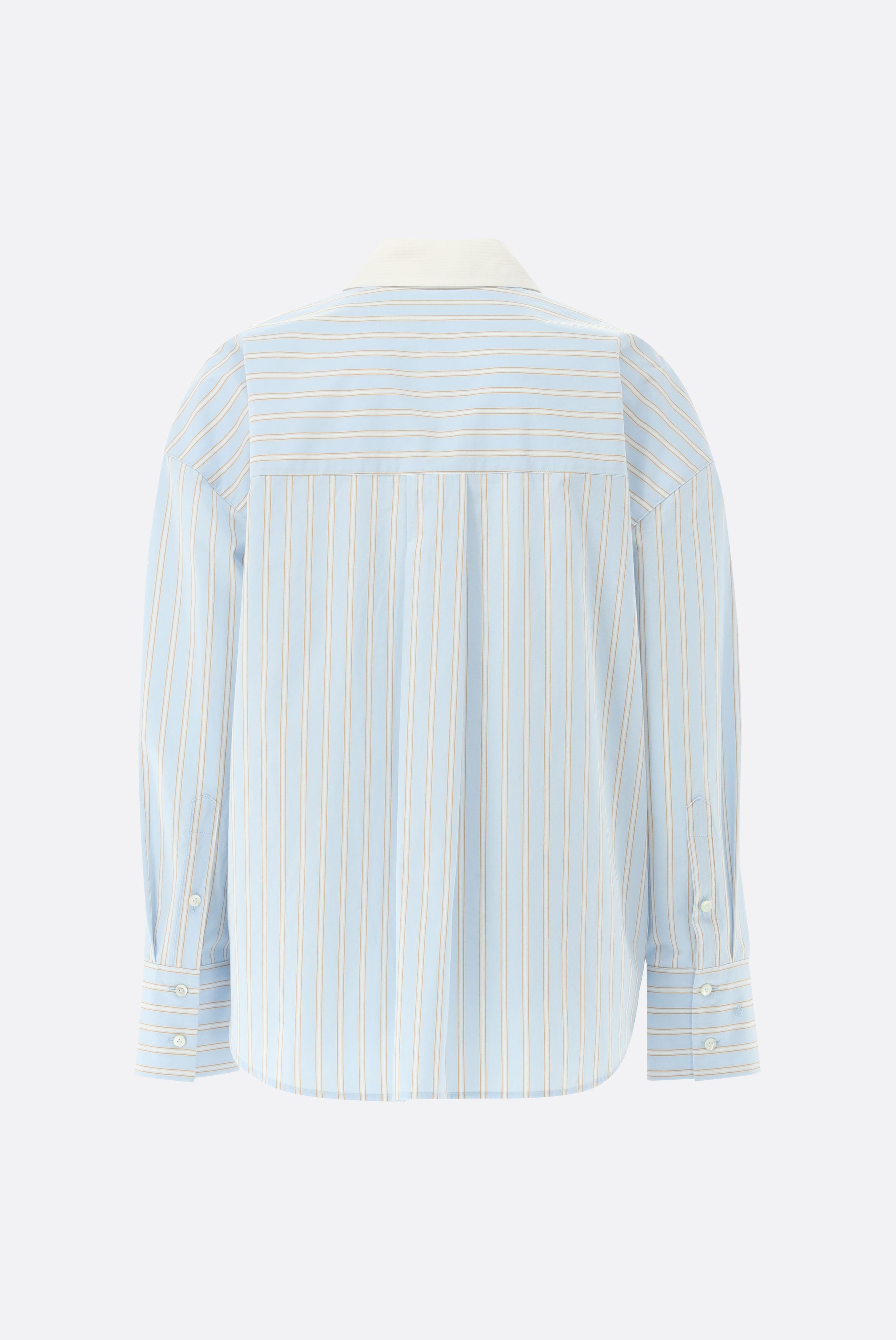 Van Laack-Gestreifte Hemdbluse mit Kontrastkragen-Hemden & Blusen-Black-Deal-Outlet-by-ARCHIVIST