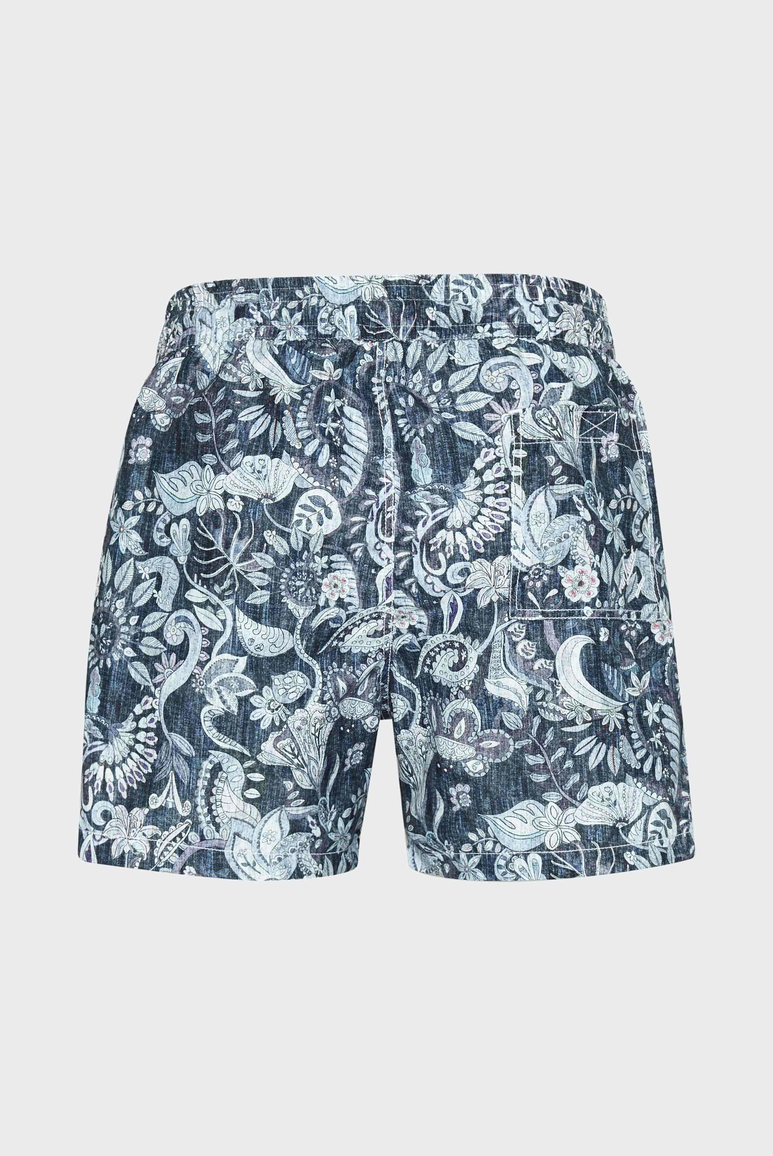 Badehose mit North Wind Denim-Paisley-Motiv Blau