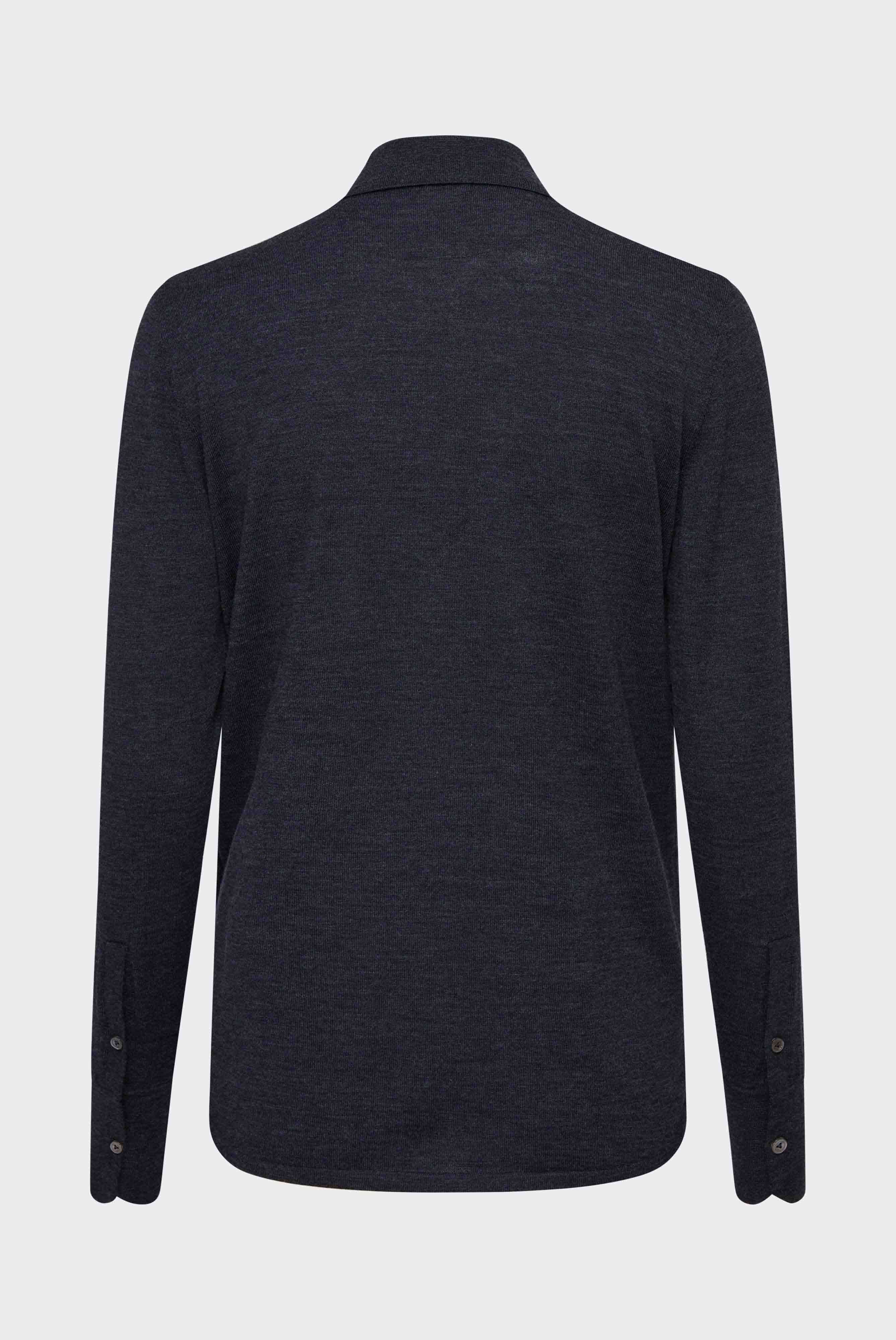 Knitted blouse made from ultra-fine merino wool