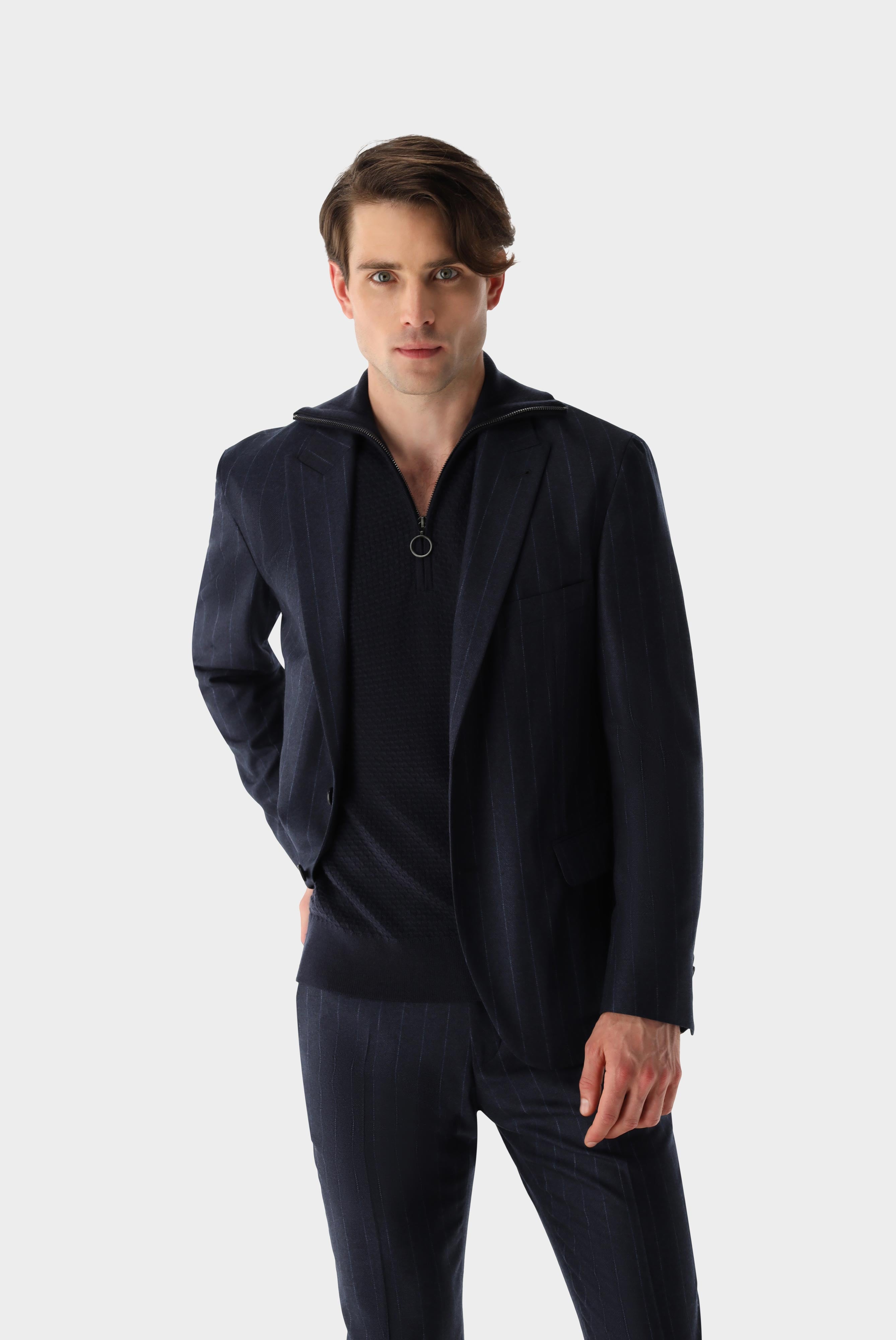 Sakko aus Wolle mit Nadelstreifen