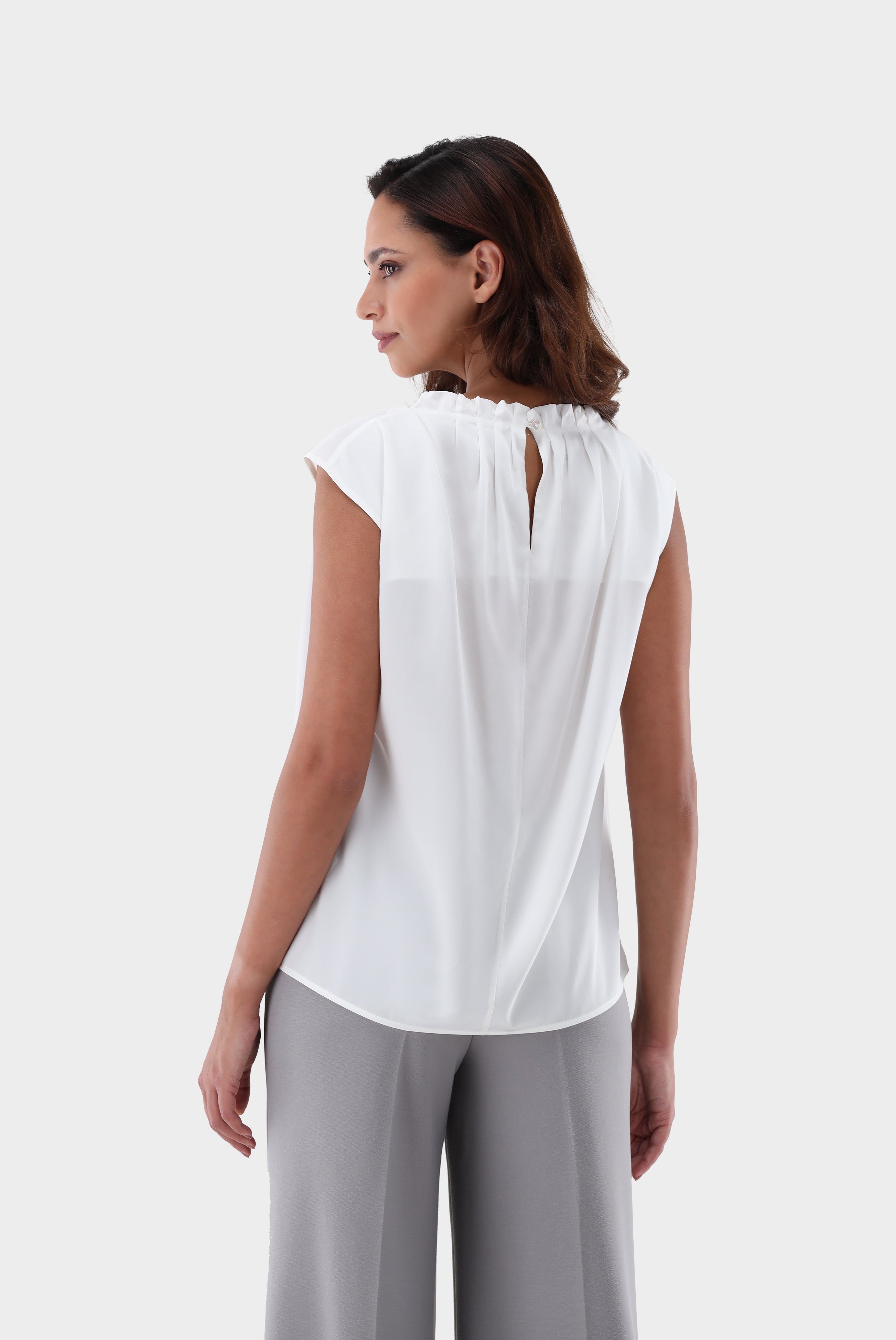 Van Laack-Ärmellose Bluse aus Seide mit Falten-Hemden & Blusen-Black-Deal-Outlet-by-ARCHIVIST