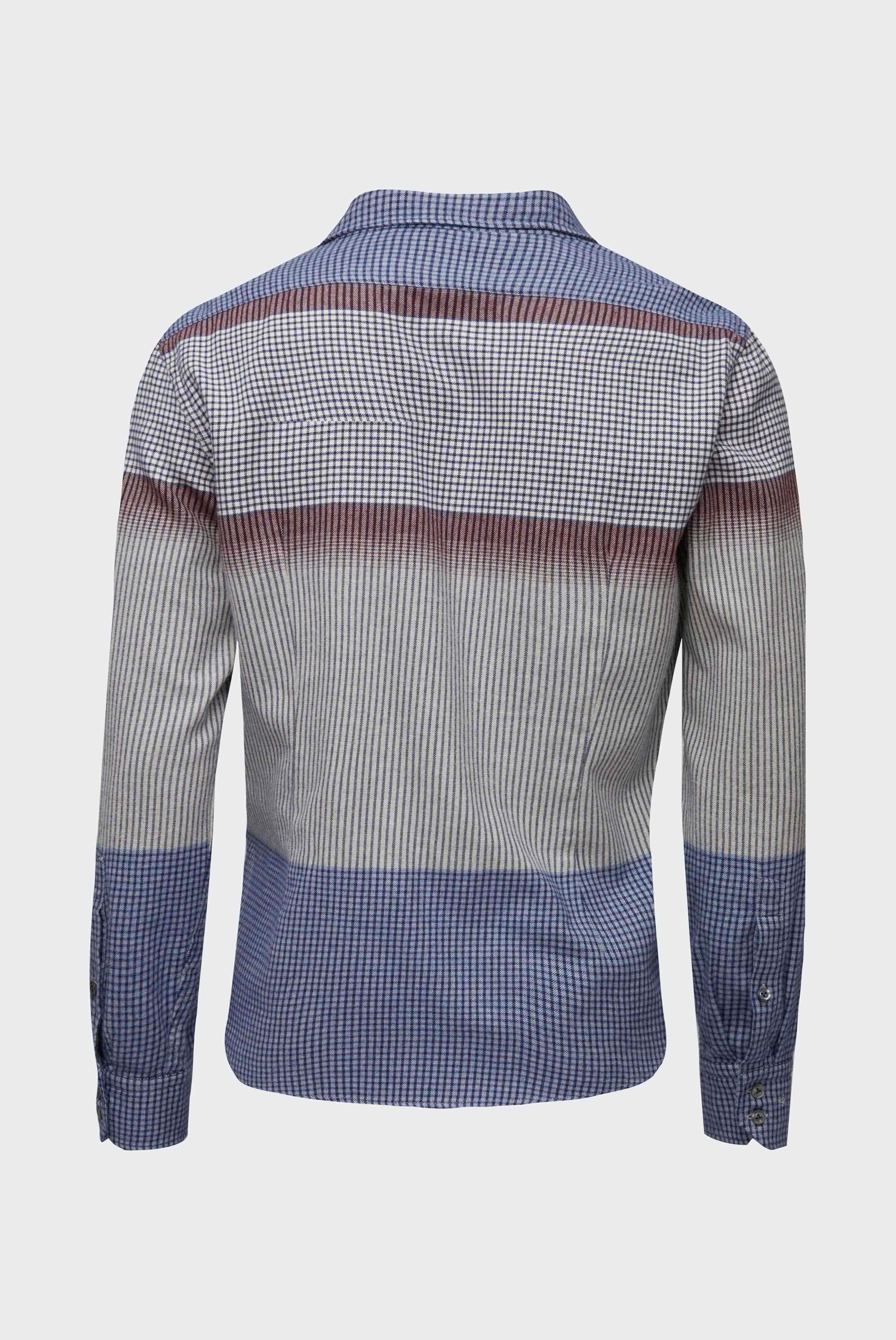 Kariertes Flanellhemd Slim Fit