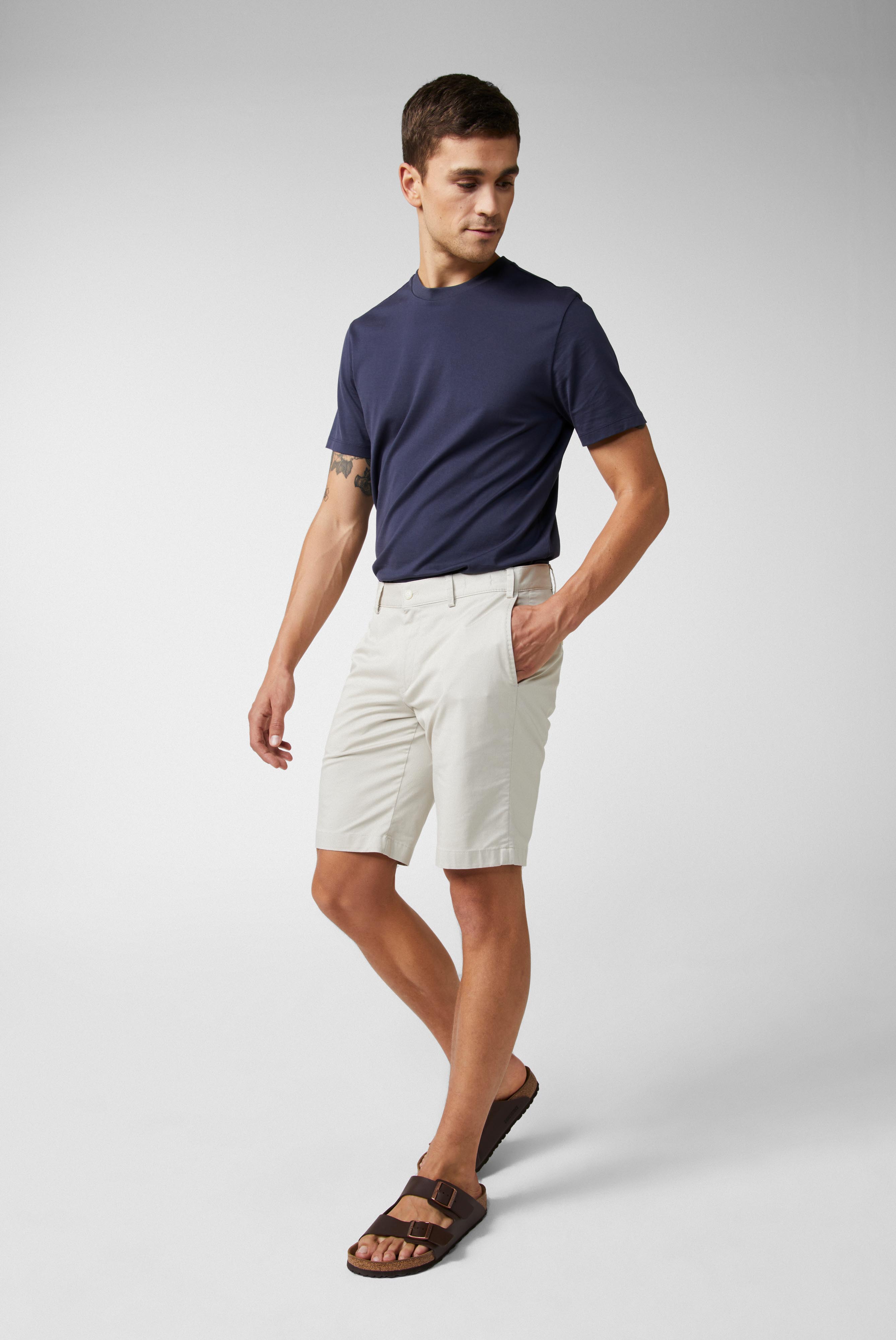 Men's Beige Bermuda Shorts
