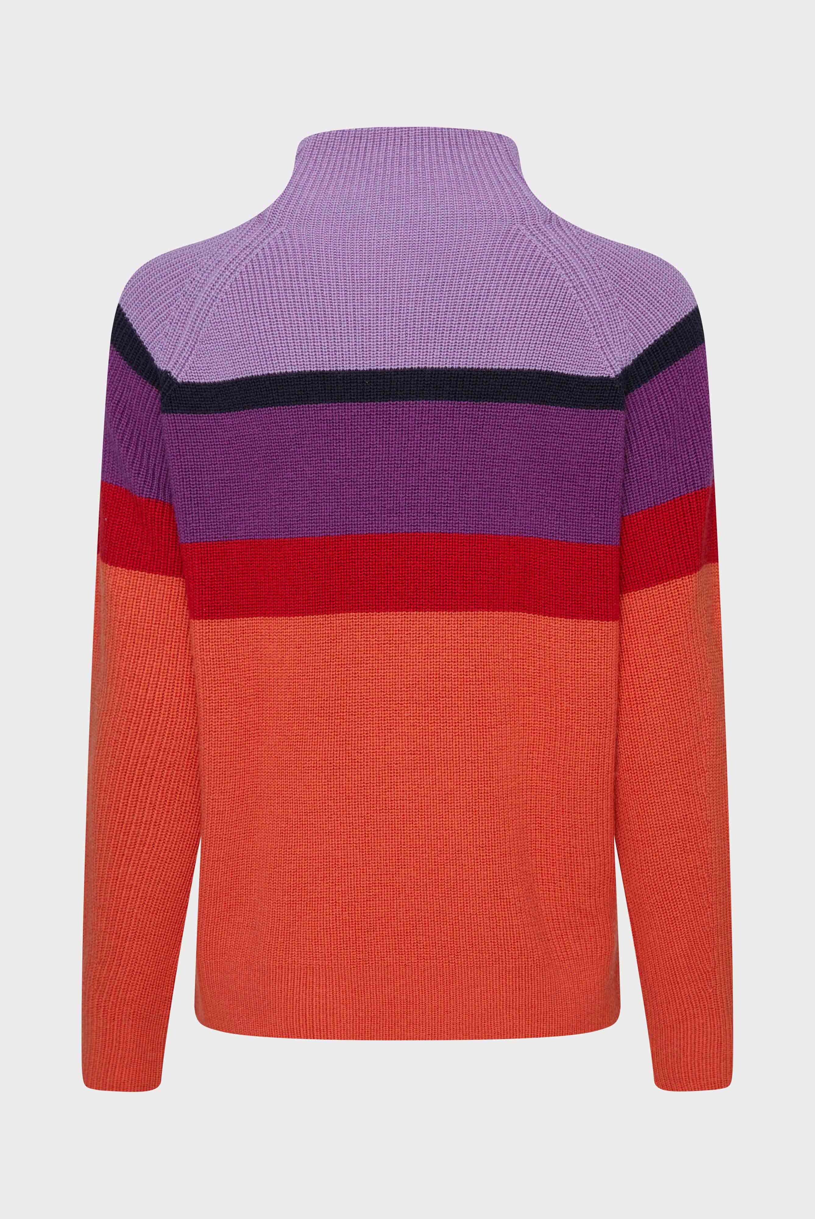 Stehkragenpullover mit Farb Muster