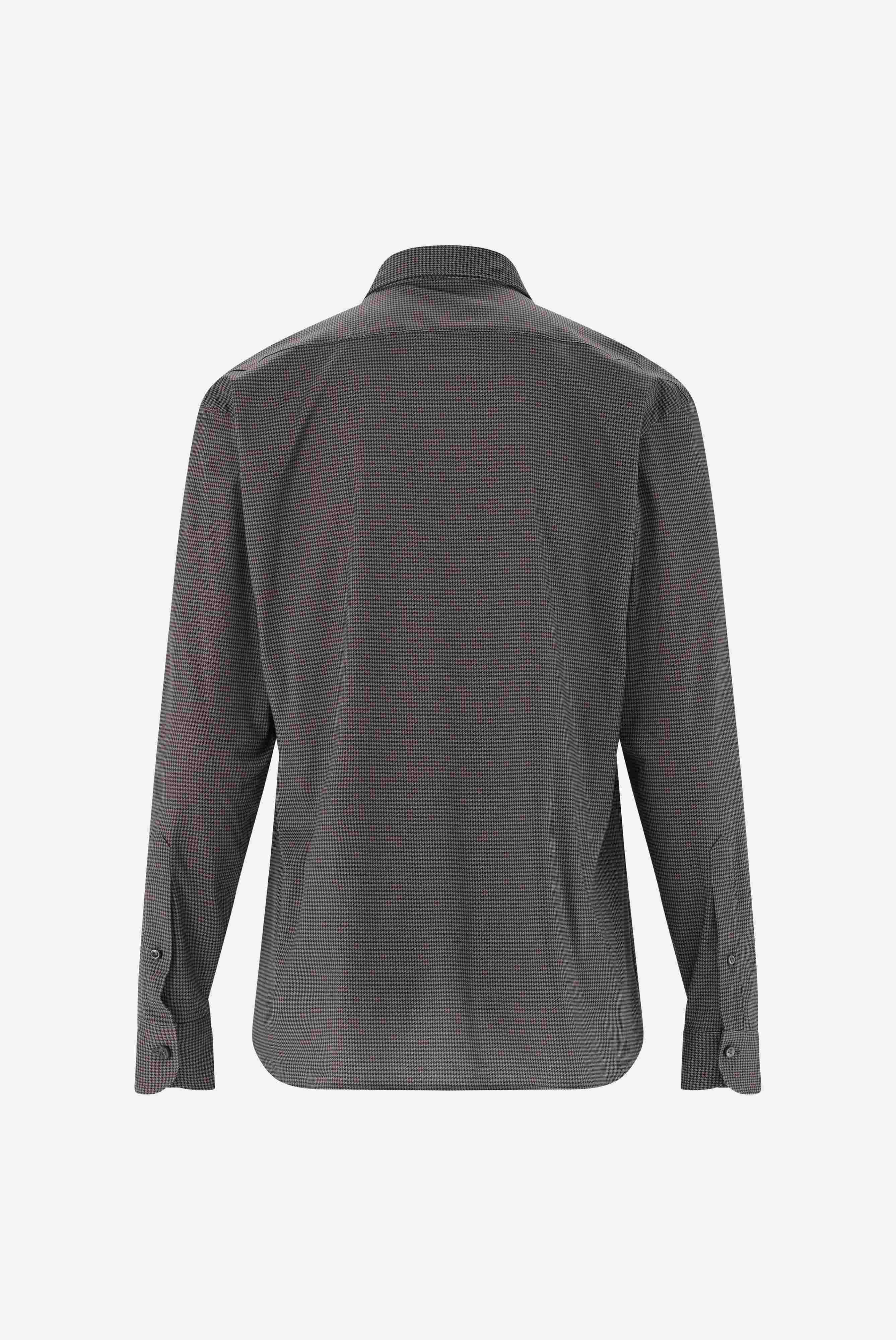 Jersey Hemd aus Schweizer Baumwolle mit Hahnentritt-Muster