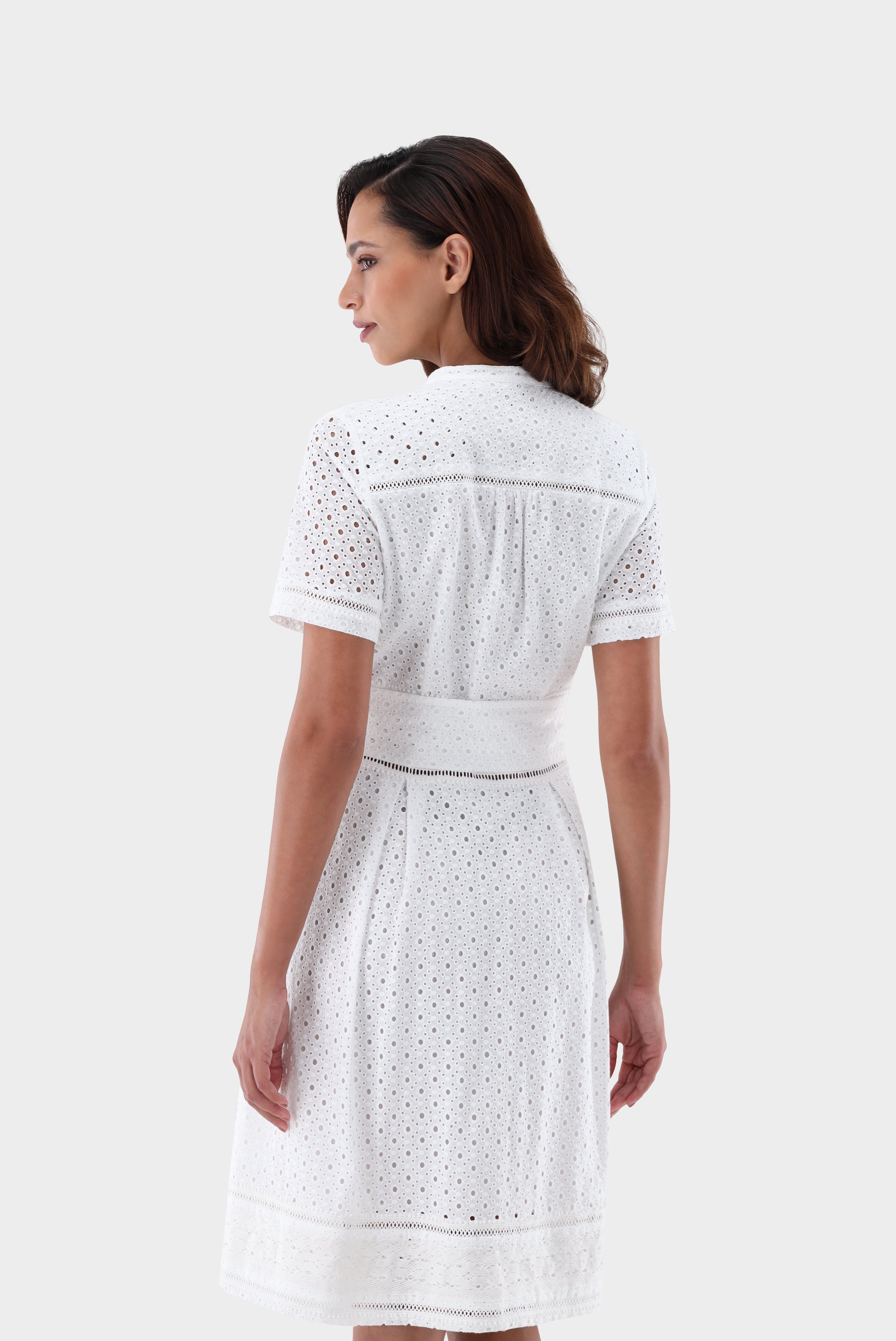 Van Laack-Knielanges Kleid mit Lochstickerei-Kleider & Röcke-Black-Deal-Outlet-by-ARCHIVIST