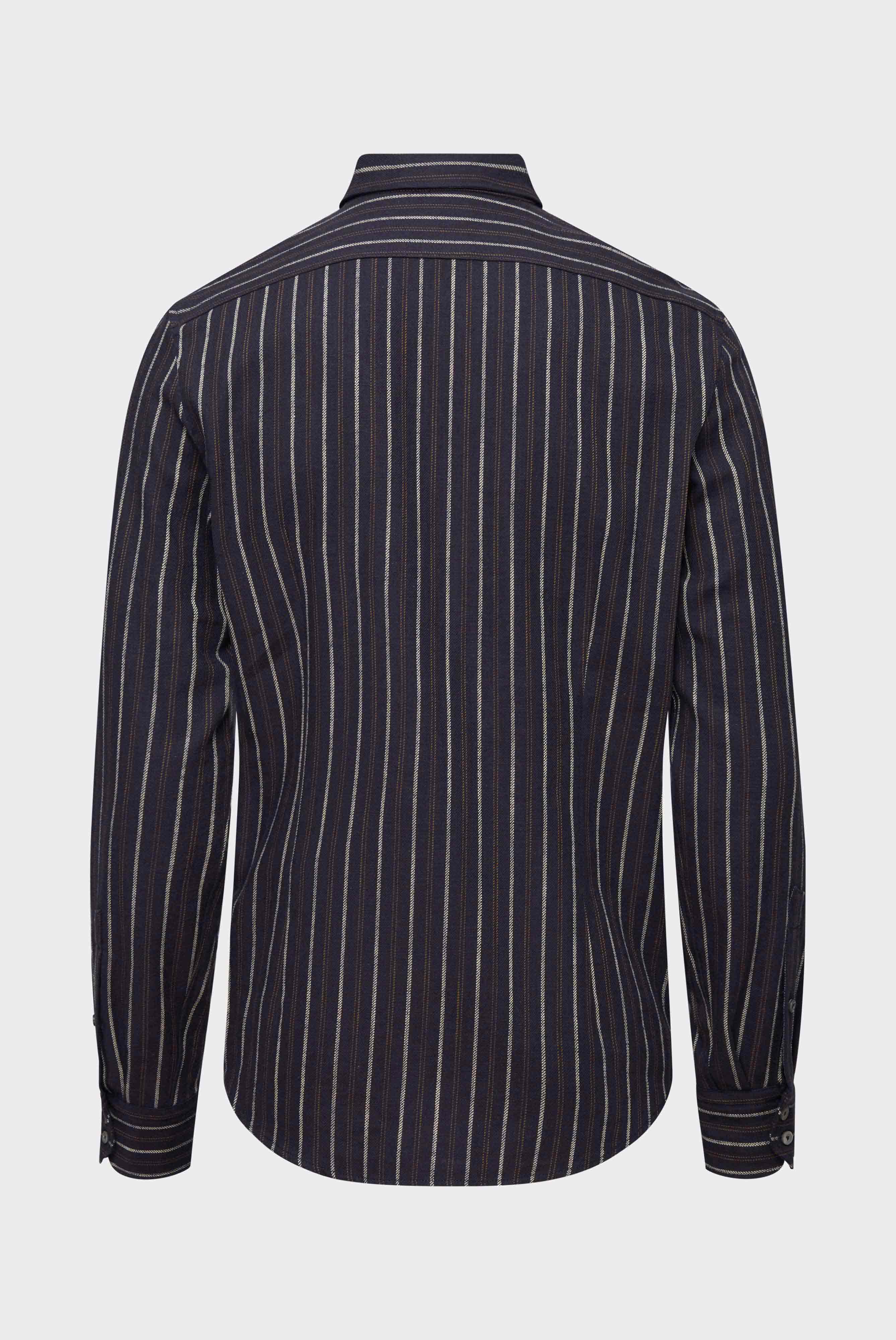 Gestreiftes Hemd mit Struktur Slim Fit