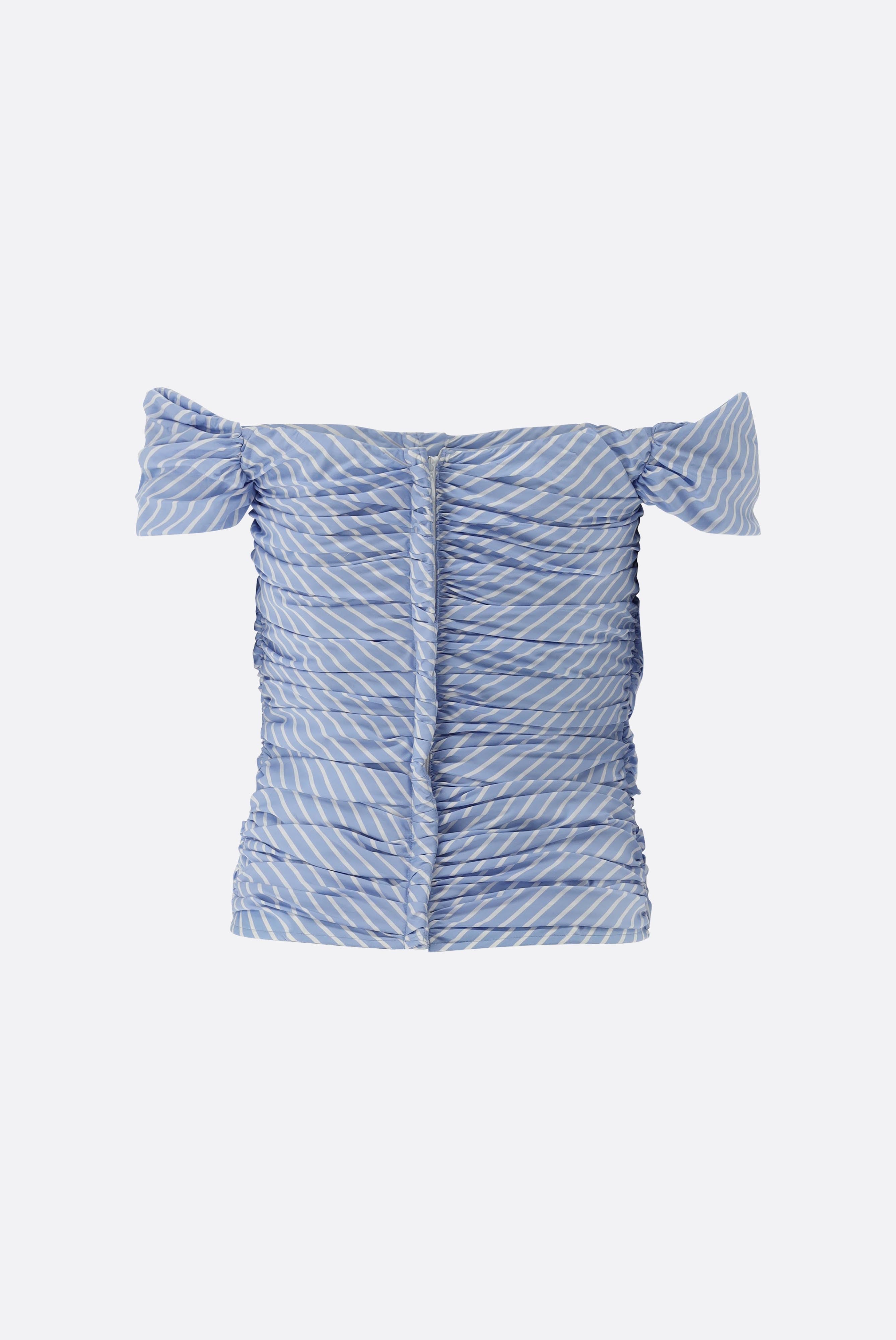 Van Laack-Gestreifte Corsage aus Baumwolle-Hemden & Blusen-Black-Deal-Outlet-by-ARCHIVIST