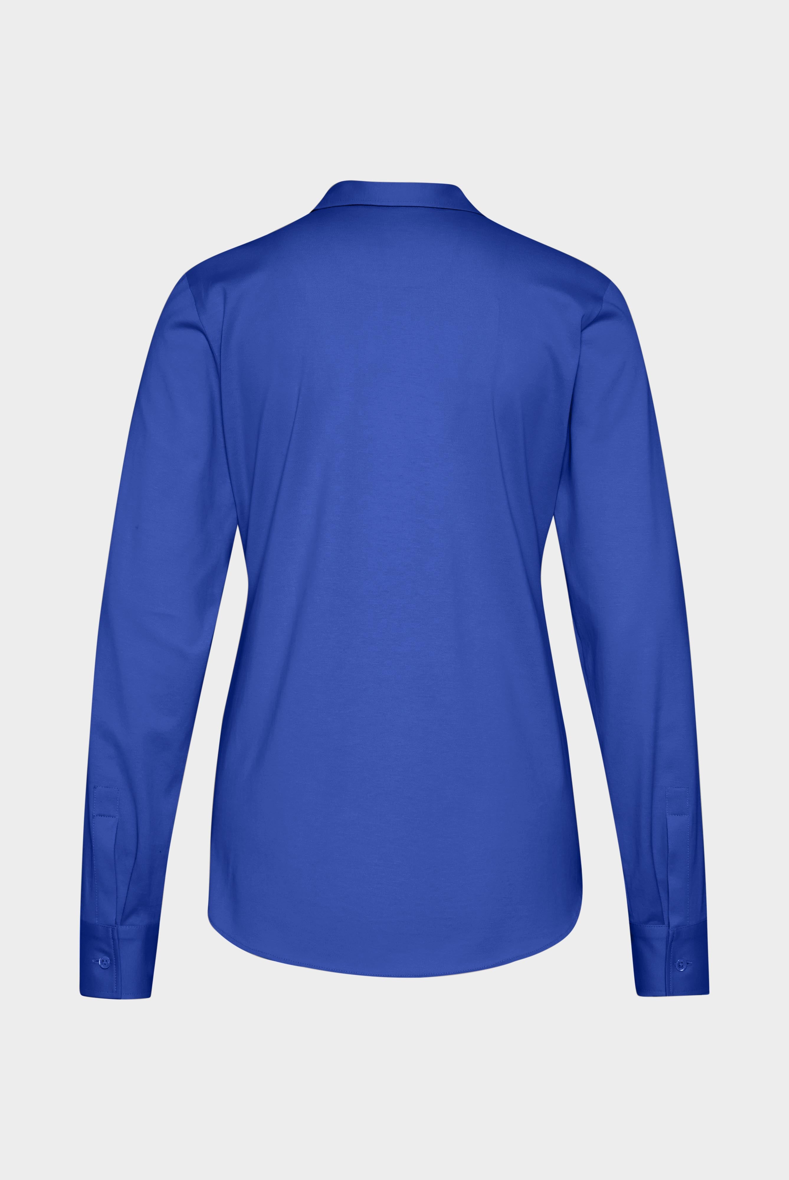 Cotton jersey shirt blouse, beige