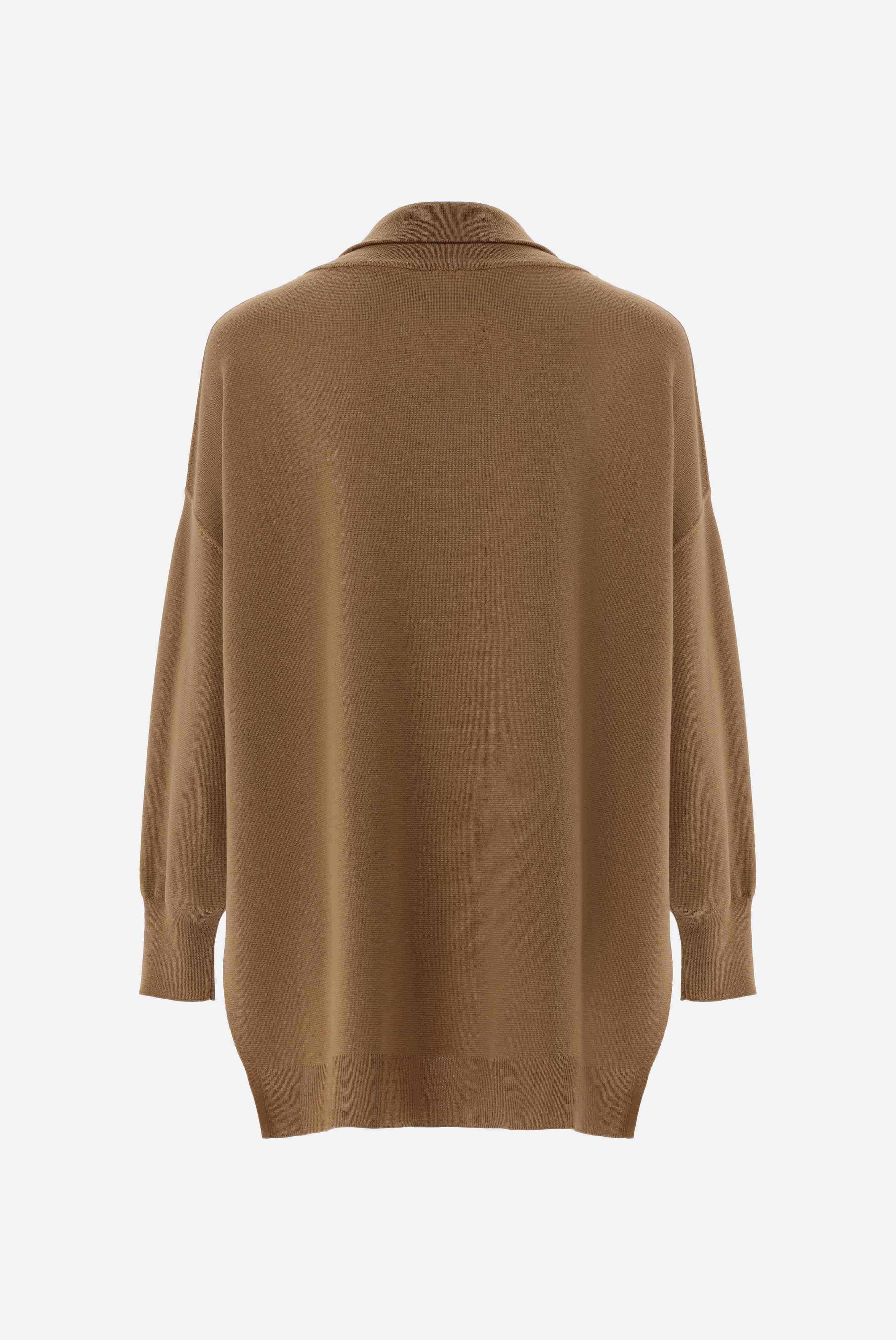 Oversized Rollkragenpullover aus Merinowolle