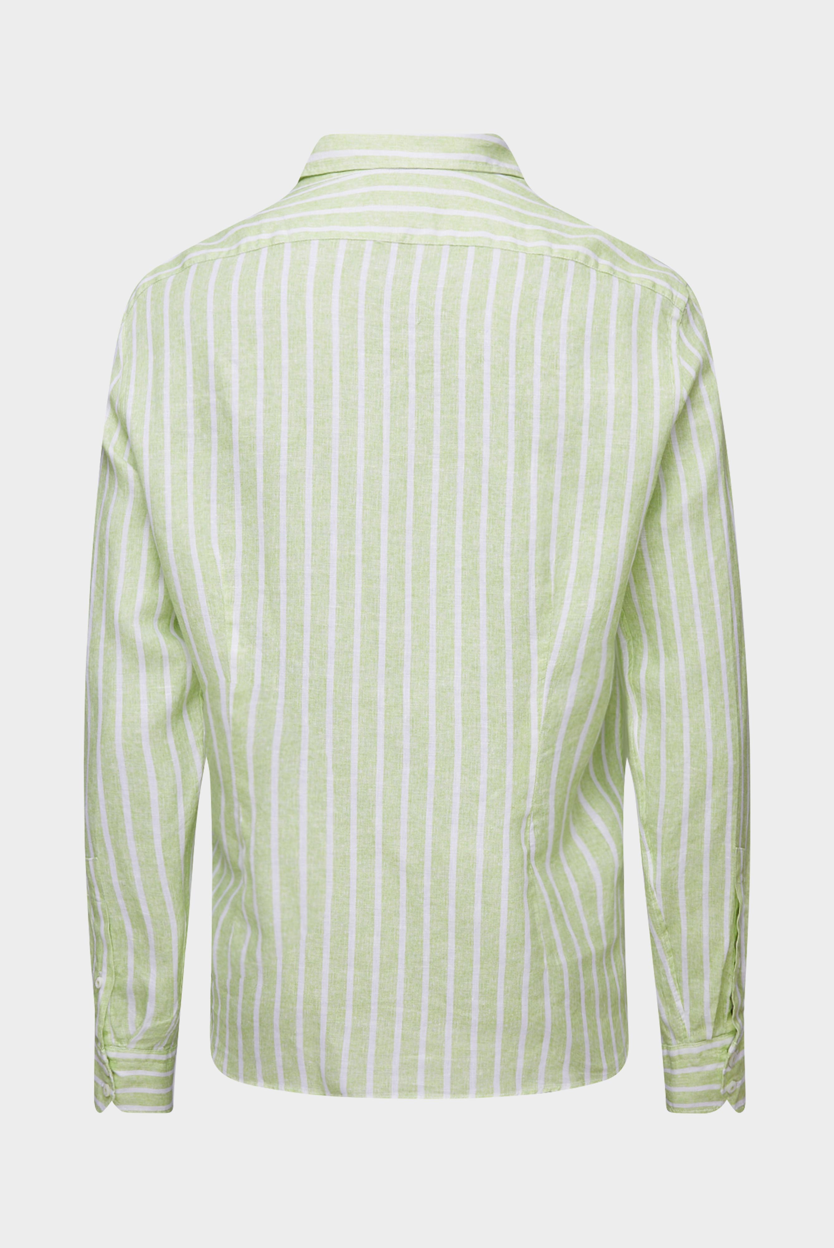 Van Laack-Button-Down-Hemd aus Leinen mit Streifendruck Beige-Hemden & Blusen-Black-Deal-Outlet-by-ARCHIVIST