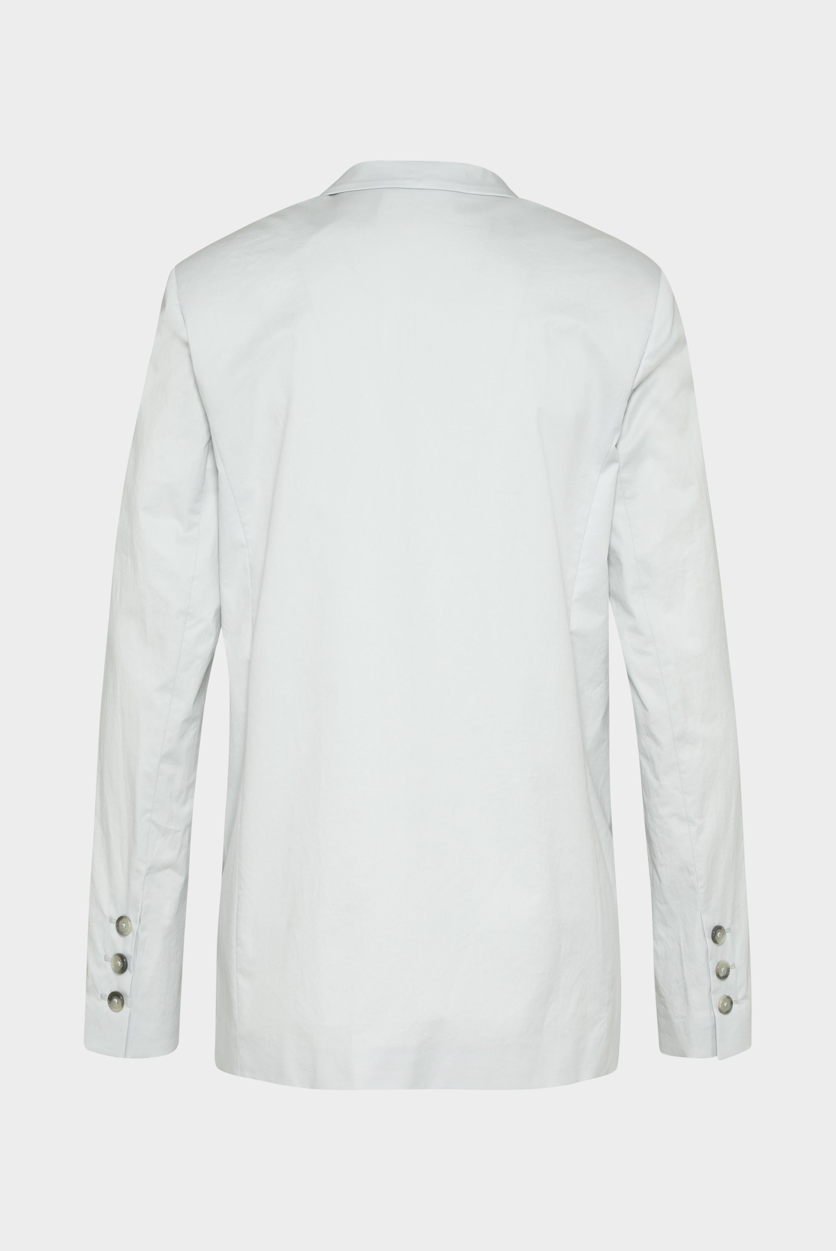 Blazer aus Baumwollstretch mit Papierhaptik Grau