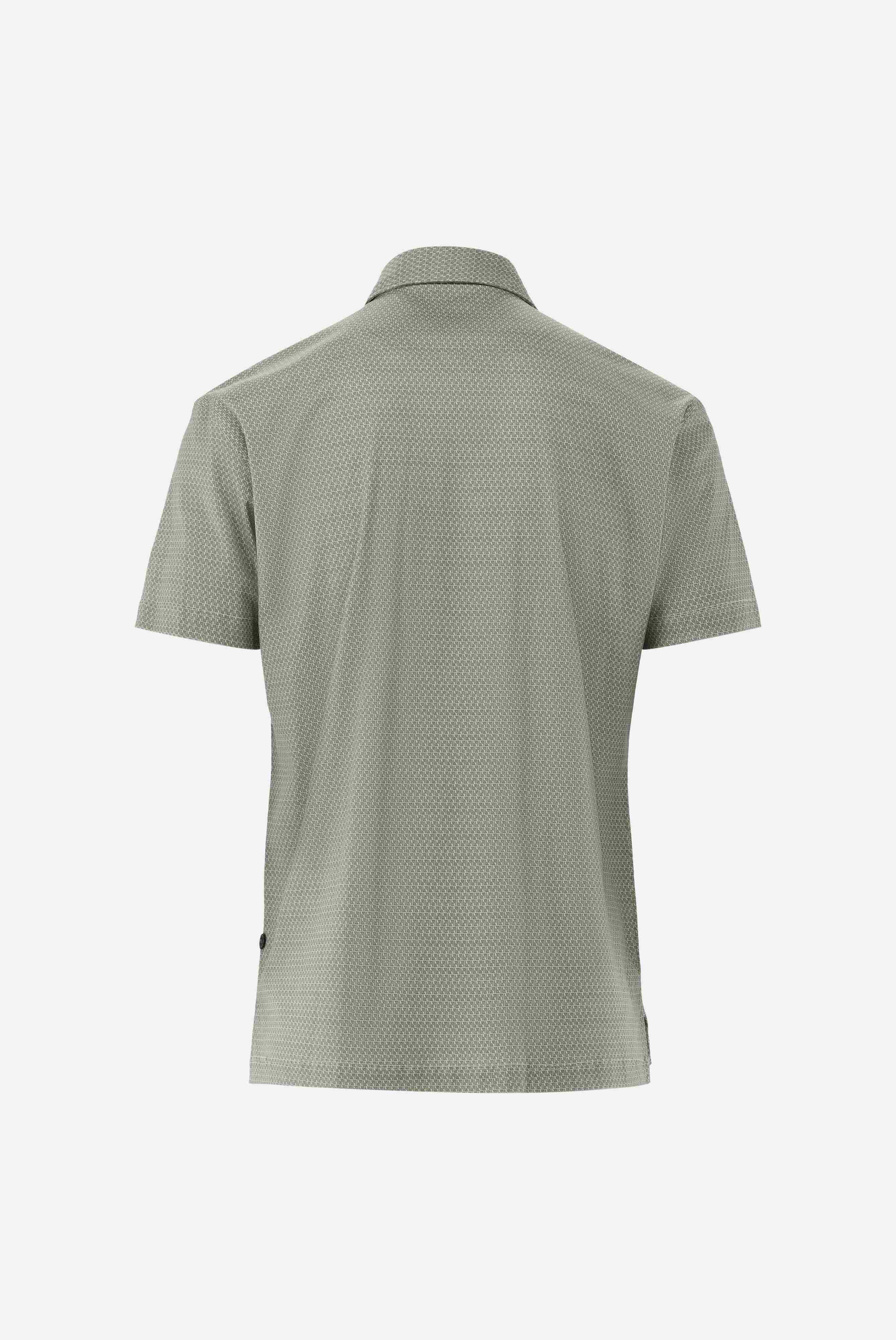Van Laack-Jersey Poloshirt mit Signature-Print aus Schweizer Baumwolle-Hemden & Blusen-Black-Deal-Outlet-by-ARCHIVIST