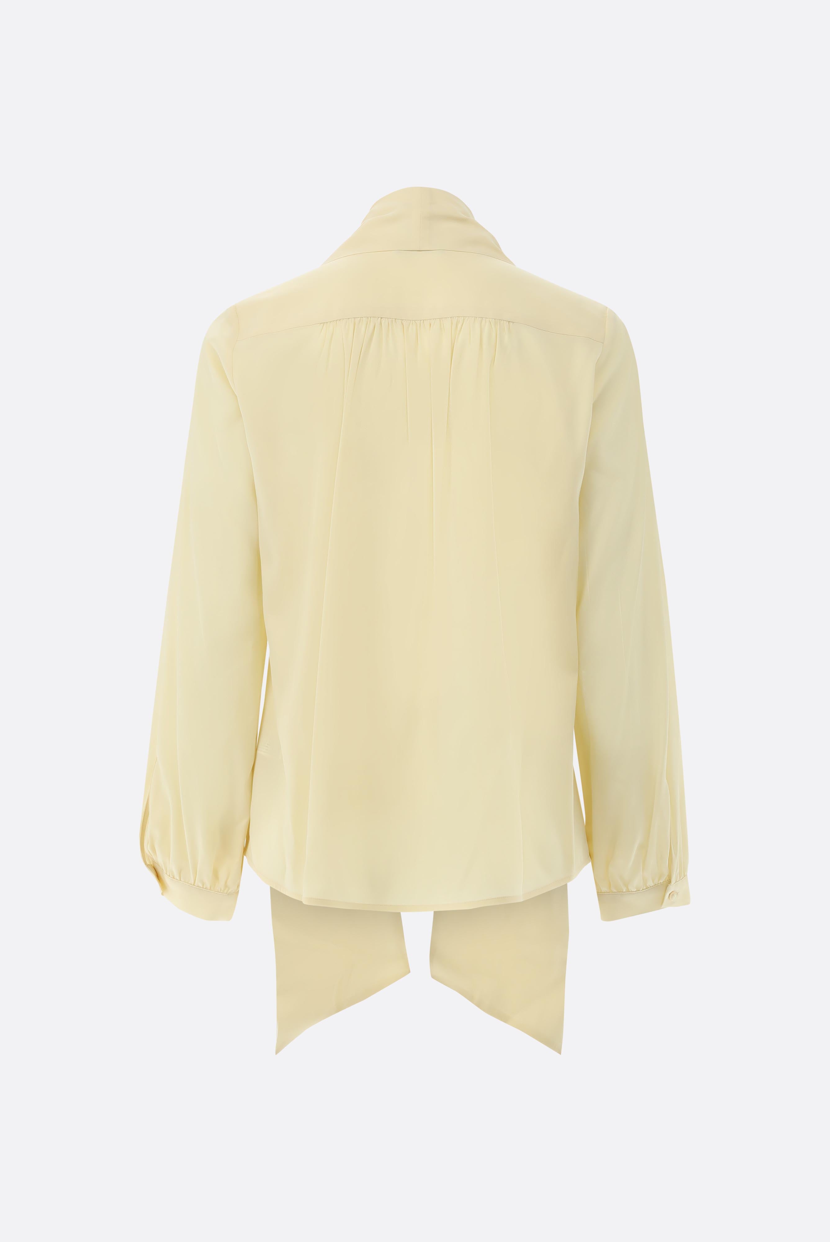 Silk pussy-bow blouse