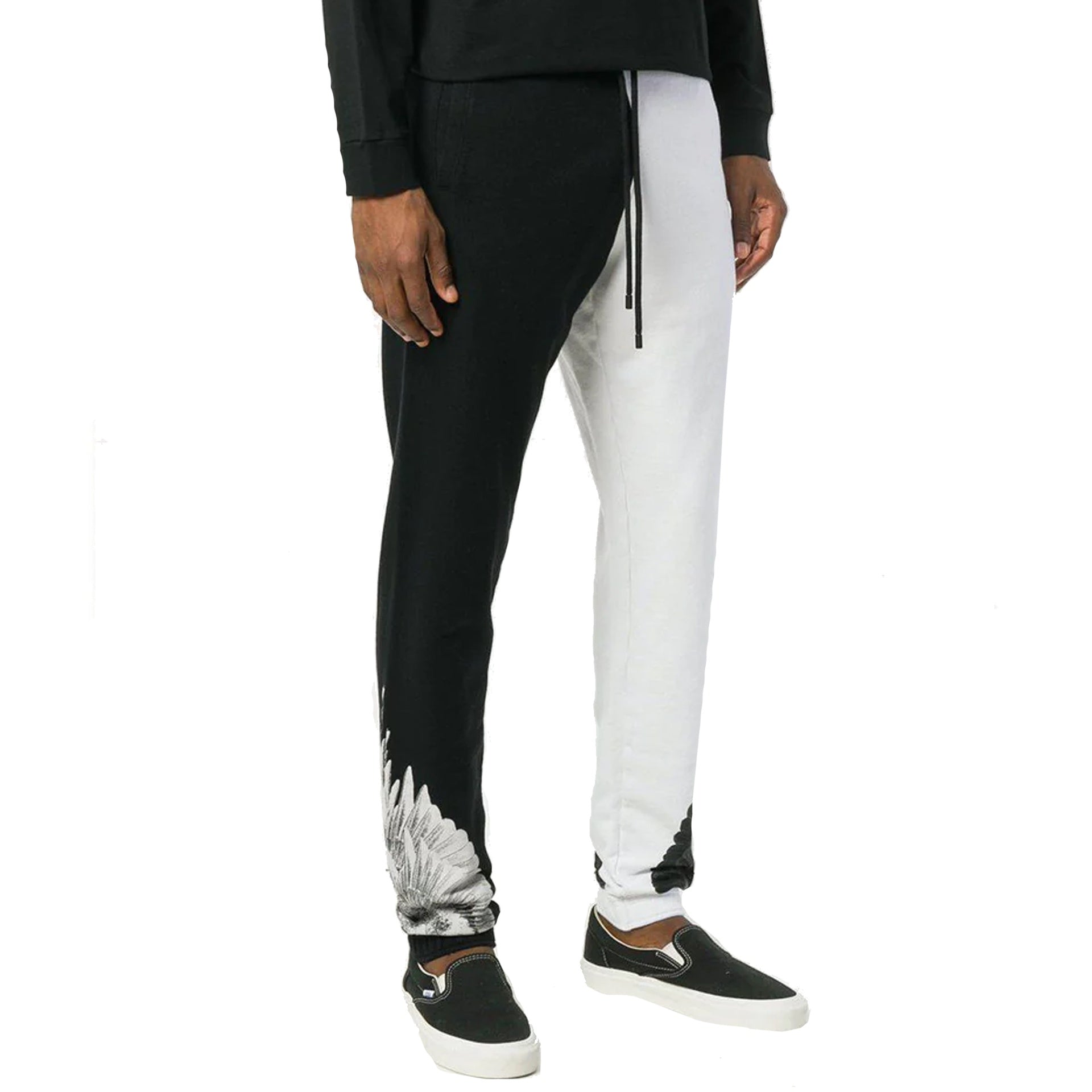 Marcelo Burlon County Of Milan-Marcelo Burlon Cotton Wings Sweatpants-MEN CLOTHING-Black-Deal-Outlet-by-ARCHIVIST