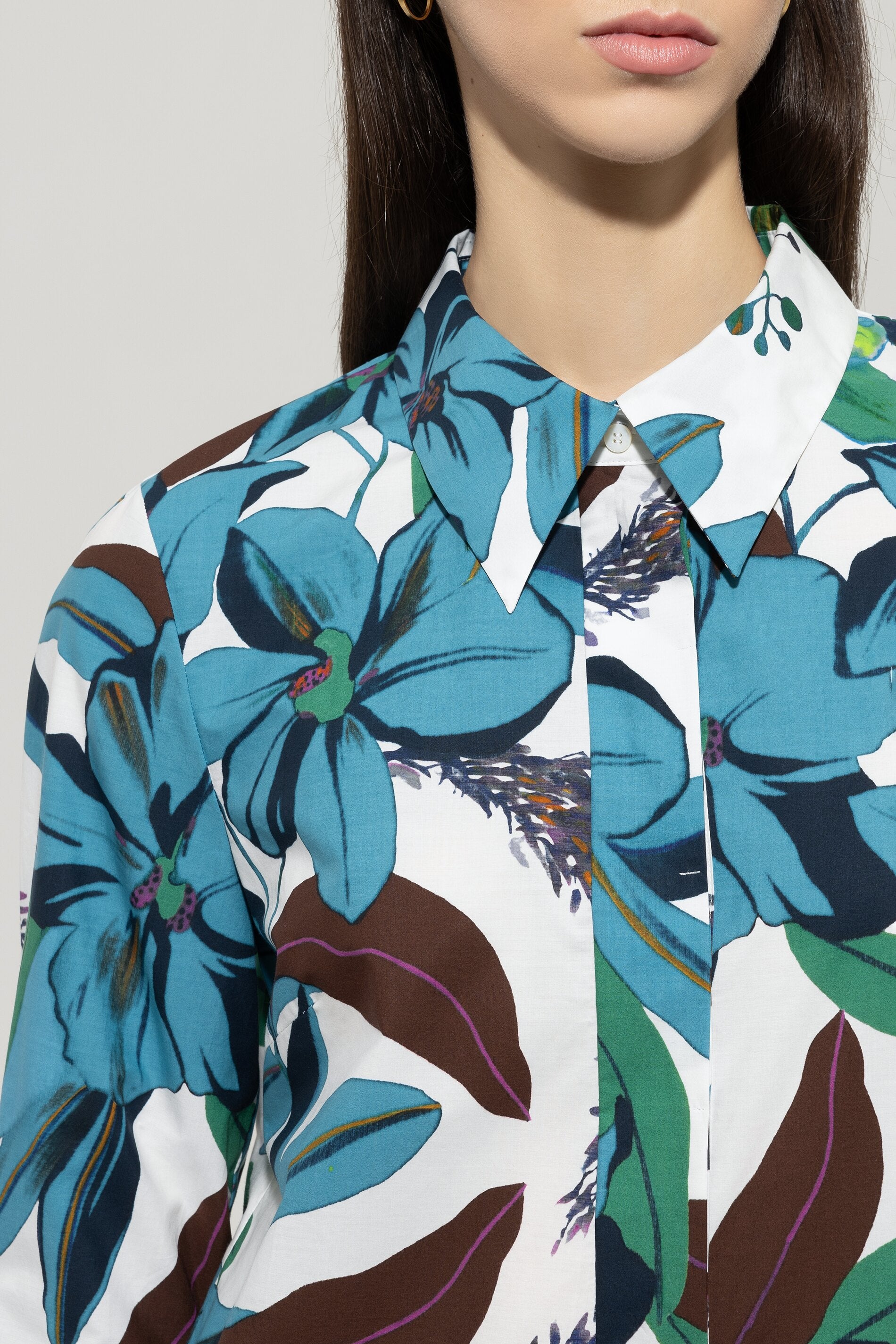 Hemdkleid mit Hawaii-Print