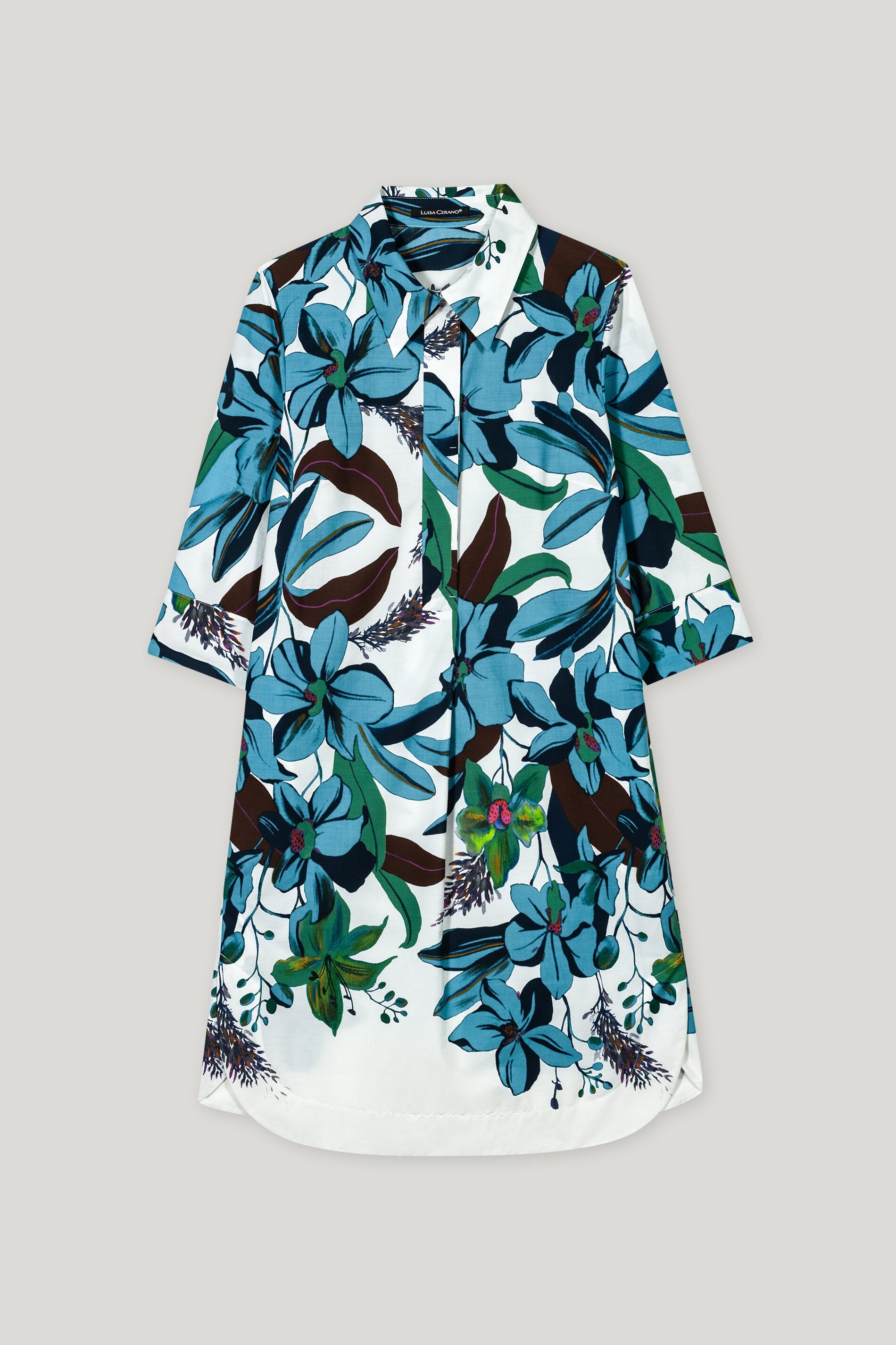 Hemdkleid mit Hawaii-Print